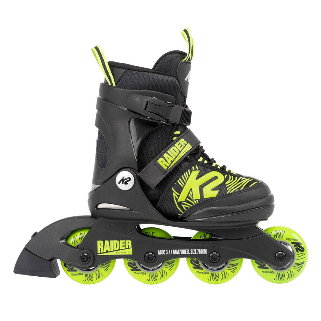 K2 Raider Black/Lime Ski Boots - High-Performance Skiing Boots for Men & Women - Perfect for Alpine Skiing, Freeride & Backcountry Adventures
