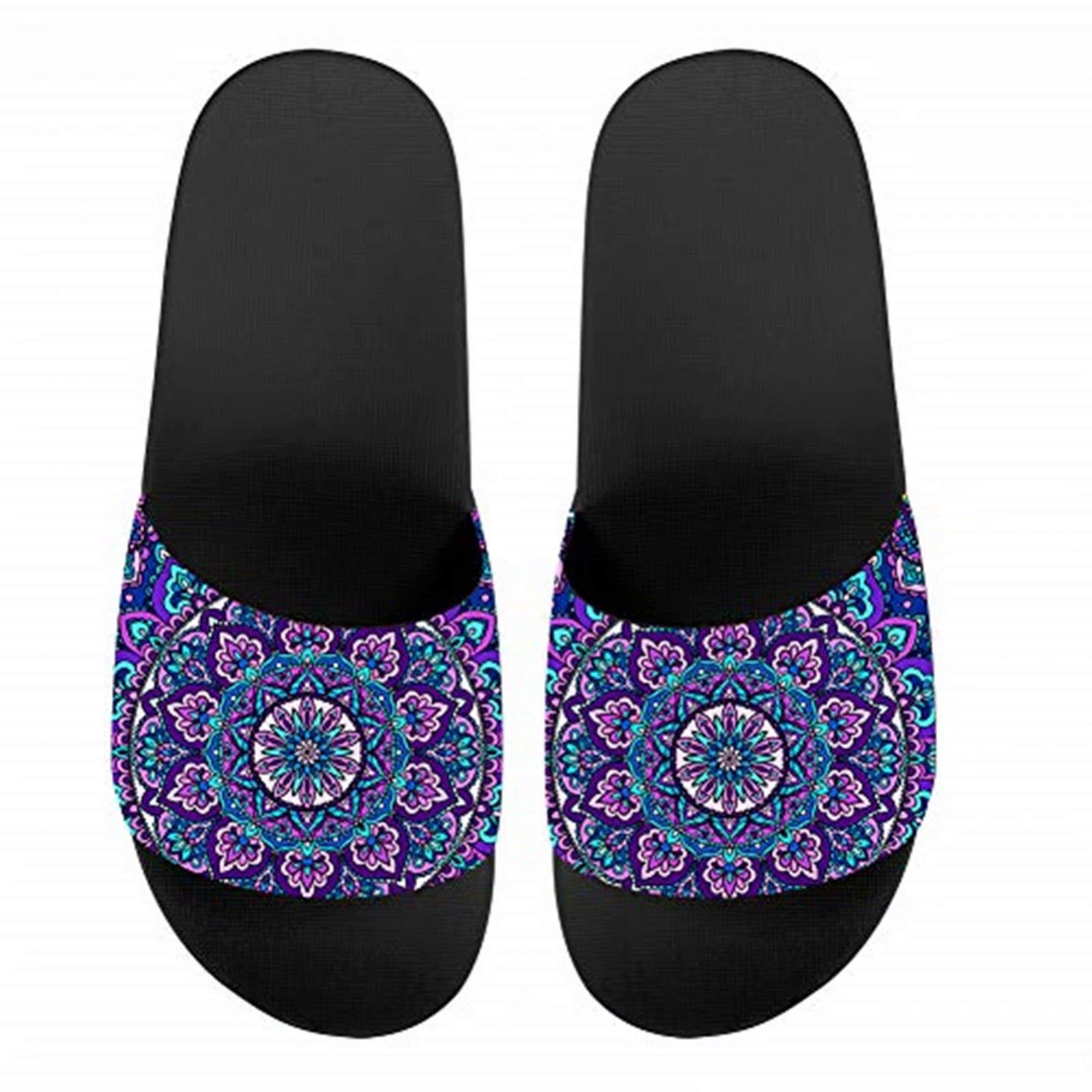 FOR U DESIGNS Women's Summer Sandals - Comfortable Indoor & Outdoor Slides - Non-Slip House Slippers for Beach, Hotel, and Home Use