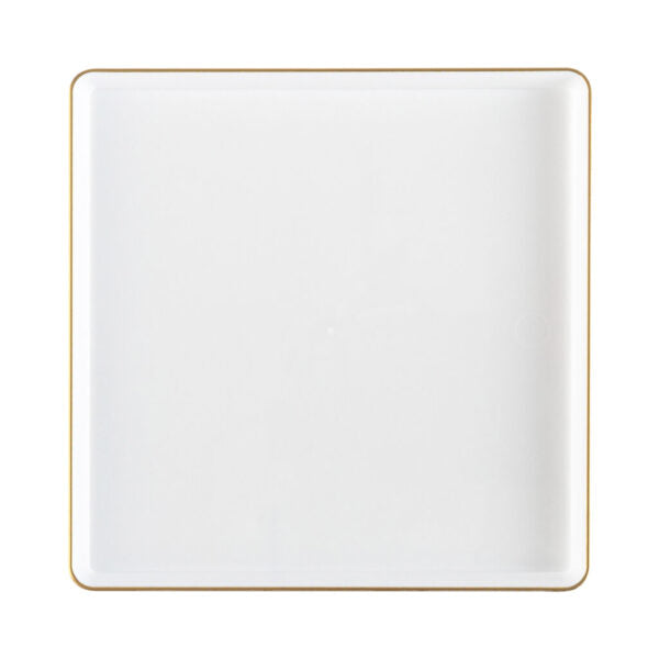 13 Inch White and Gold Square Chargers (4 Pack) - Fast Charging, Durable & Stylish - Perfect for Home, Office, and Travel Accessories