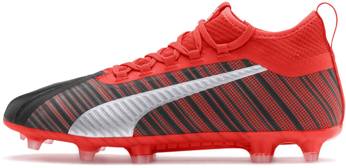 PUMA Men's One 5.2 Firm Ground Soccer Cleats - Red | Lightweight Football Shoes for Men | Perfect for Outdoor Matches & Training Sessions