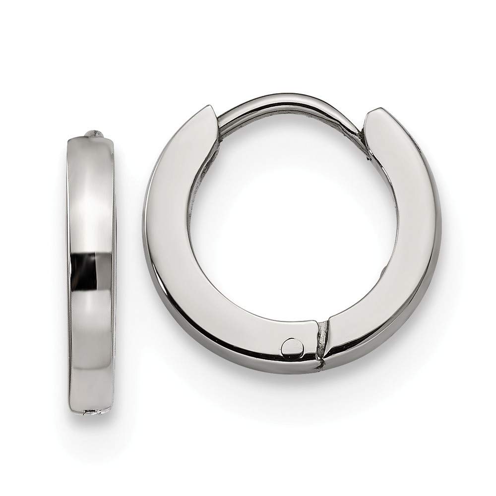 Stainless Steel Polished Hinged Hoop Earrings for Women - 2.2mm to 7mm Sizes | Elegant Jewelry Gift for Everyday Wear, Parties & Special Occasions