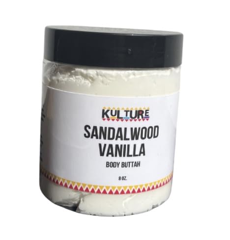 Organic Sandalwood Vanilla Body Butter - Deep Moisturizing & Nourishing Cream for Dry Skin - Perfect for Daily Hydration & Relaxation After Shower or Before Bed