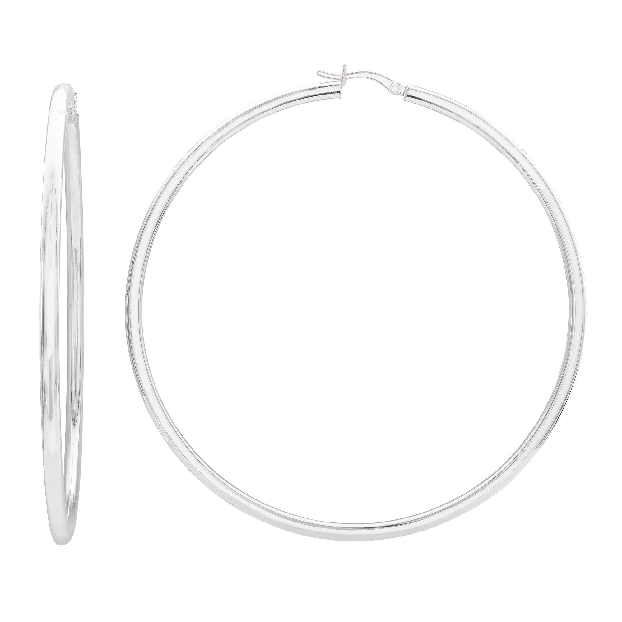 925 Sterling Silver Round Hoop Earrings for Women | Hypoallergenic & Tarnish-Resistant | Perfect for Everyday Wear, Office & Special Occasions