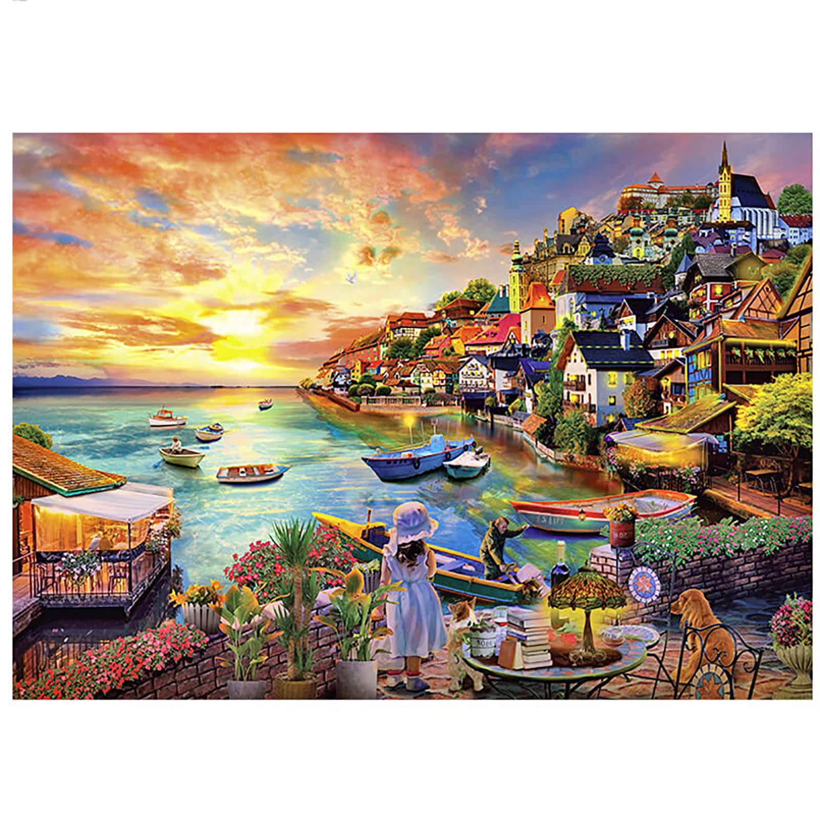 Muised Learning Toys for Toddlers, 1000-Piece Paper Jigsaw Puzzle, Sustainable & Premium 100% Recycled Board, Perfect Gift for Adults & Educational Toys for 4-5 Year Old Girls, Ideal for Family Game Nights & Classroom Activities