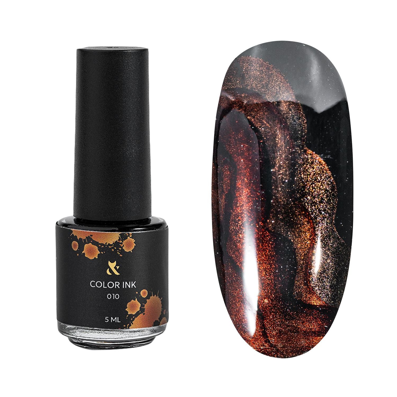 F.O.X Bronze Color Ink 010 - 5ml for Calligraphy, Art, and DIY Projects - Perfect for Pen Writing, Drawing, and Creative Crafts