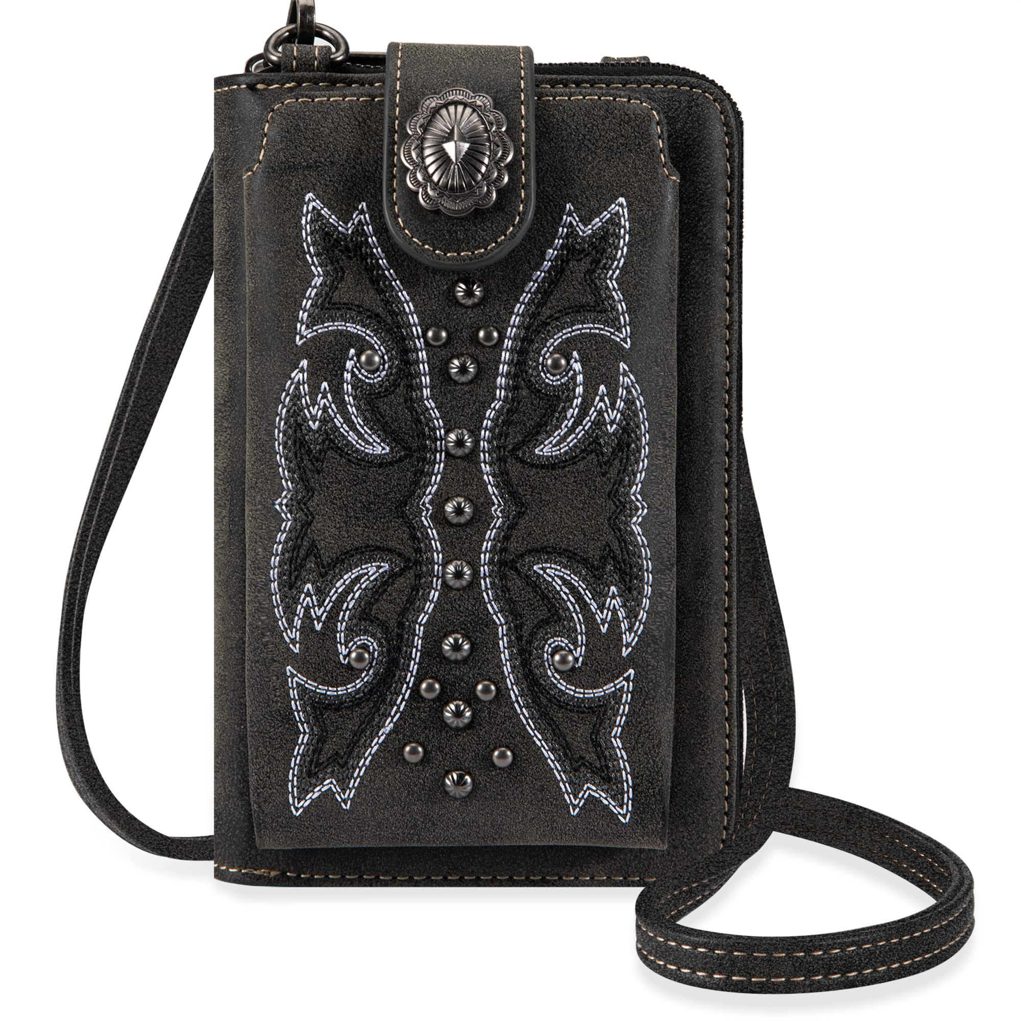 Montana West Small Crossbody Bags for Women - Western Style Leather Handbag with Multiple Cash Slots & Card Pockets | Perfect for Travel, Shopping, and Everyday Use