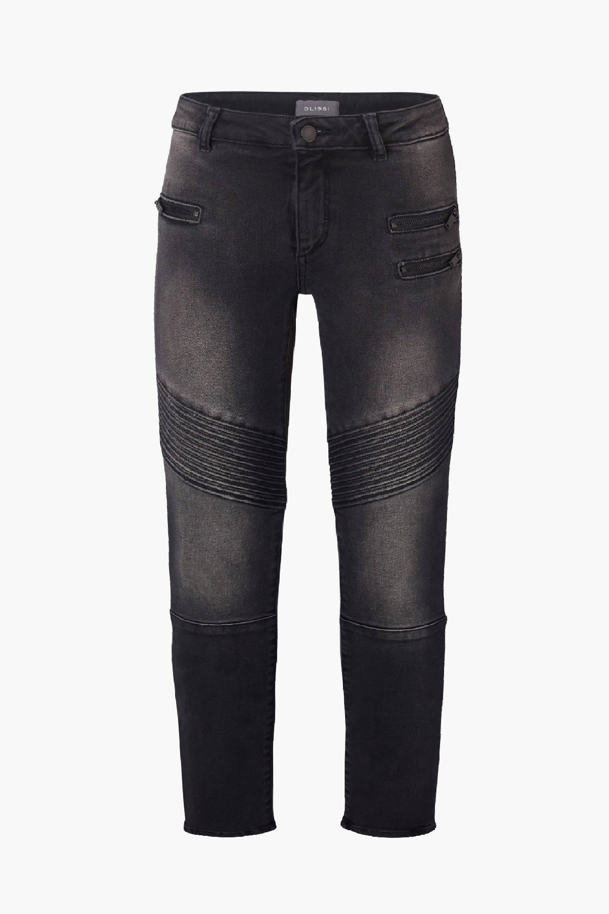 DL1961 Chloe Moto Girls Jeans - High Waisted Skinny Jeans for Teen Girls | Trendy Stretch Denim Pants | Perfect for School, Shopping & Casual Outings