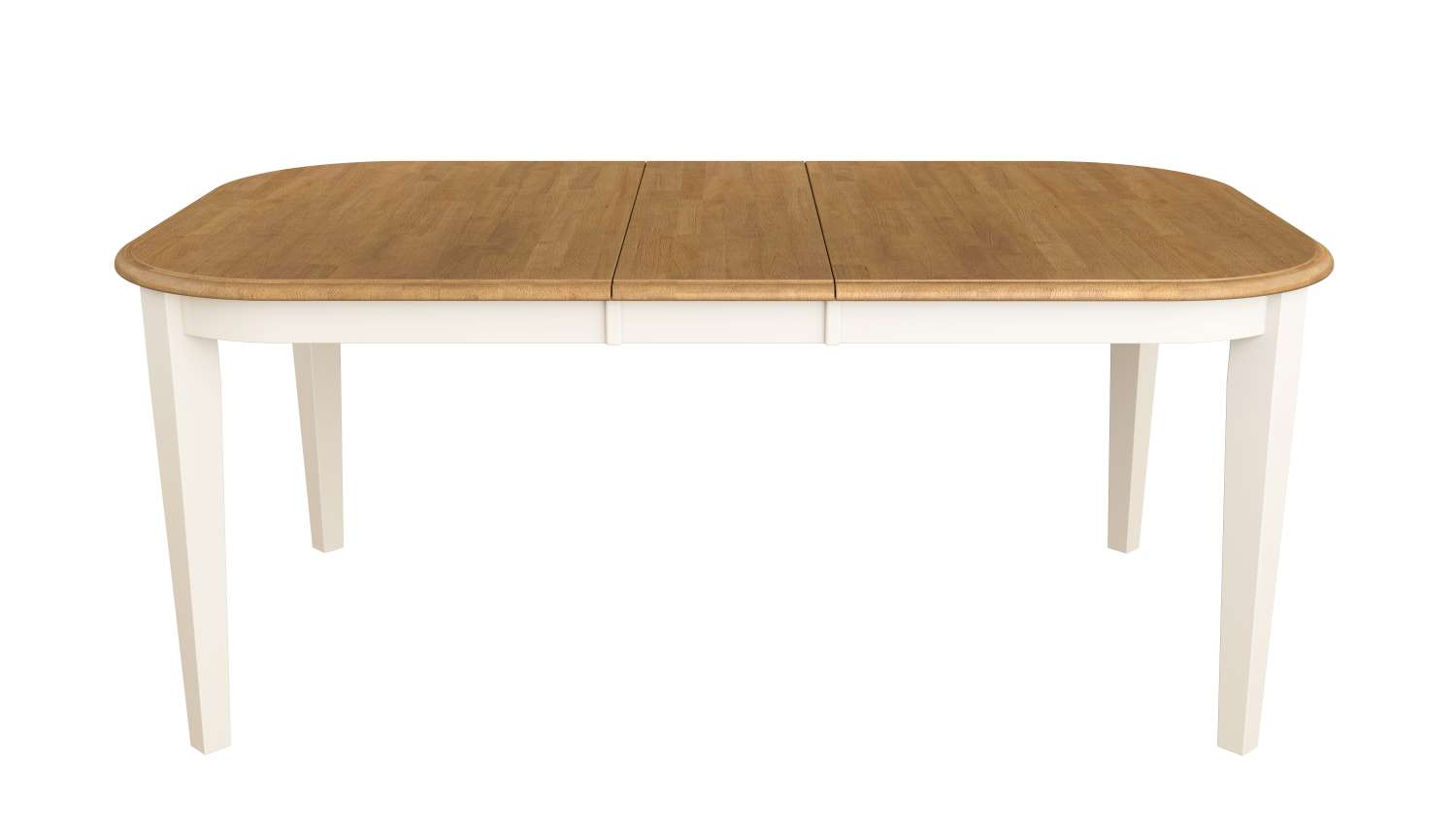 Barrie Extendable Dining Table - Antique White & Brown Finish | Expandable Kitchen Table for Small Spaces | Perfect for Dining Rooms, Breakfast Nooks & Entertaining