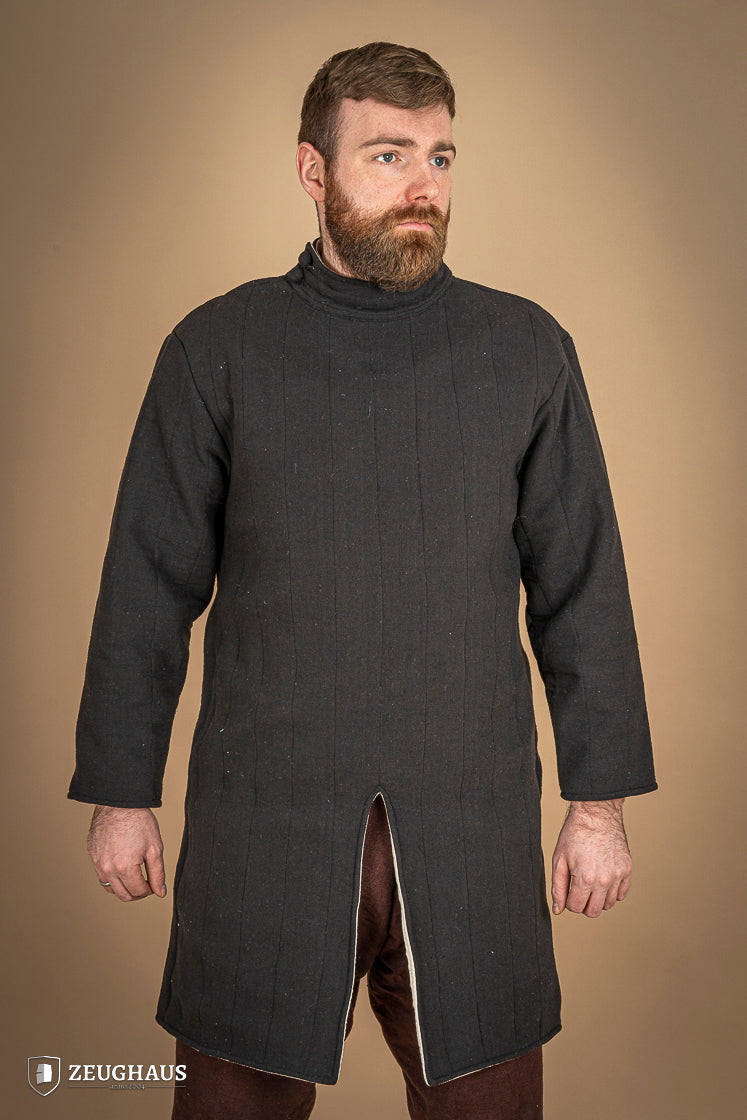 Medieval Infantry Gambeson Black - Historical Armor for LARP, Cosplay & Reenactment | Perfect for Renaissance Fairs & Battle Events
