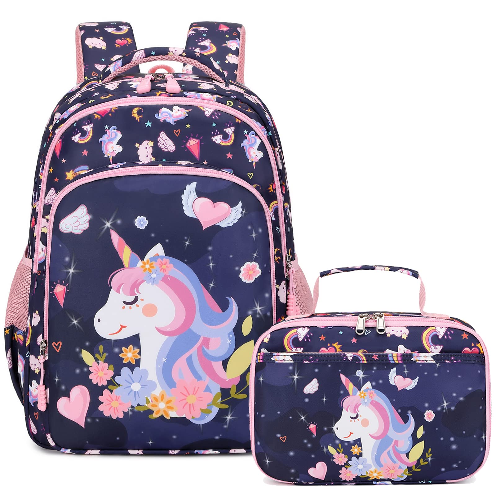 **Unicorn Backpack for Girls - Cute School Bookbag with Adjustable Straps, Lightweight & Waterproof - Perfect for Elementary, Middle School, Travel & Daily Use**