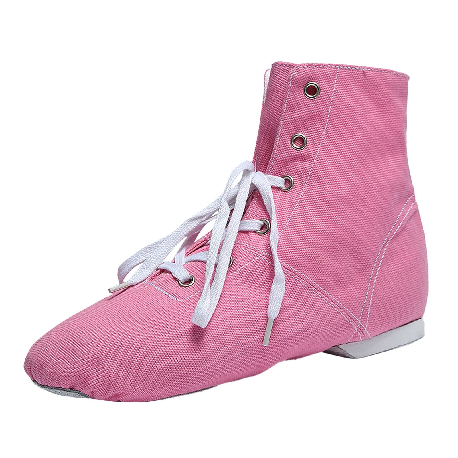 **Kids Canvas Ballet Shoes - Soft Sole Dance Training Shoes for Toddlers & Children - High Top Lace-Up Casual Sandals - Perfect for Ballet Class, Dance Practice & Everyday Play**