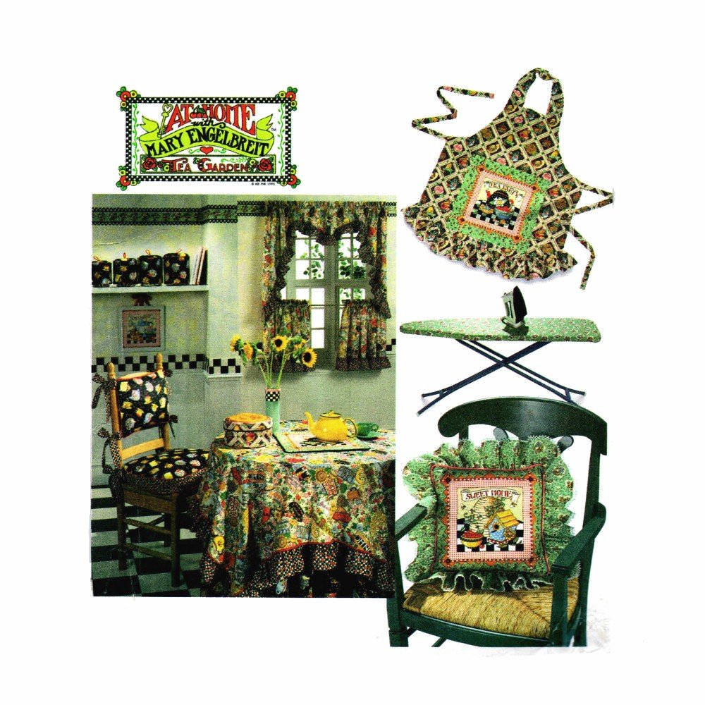 Mary Engelbreit Apron Kitchen Accessories - Simplicity 9817 Sewing Pattern for DIY Apron Making | Perfect for Home Cooks, Bakers & Craft Enthusiasts