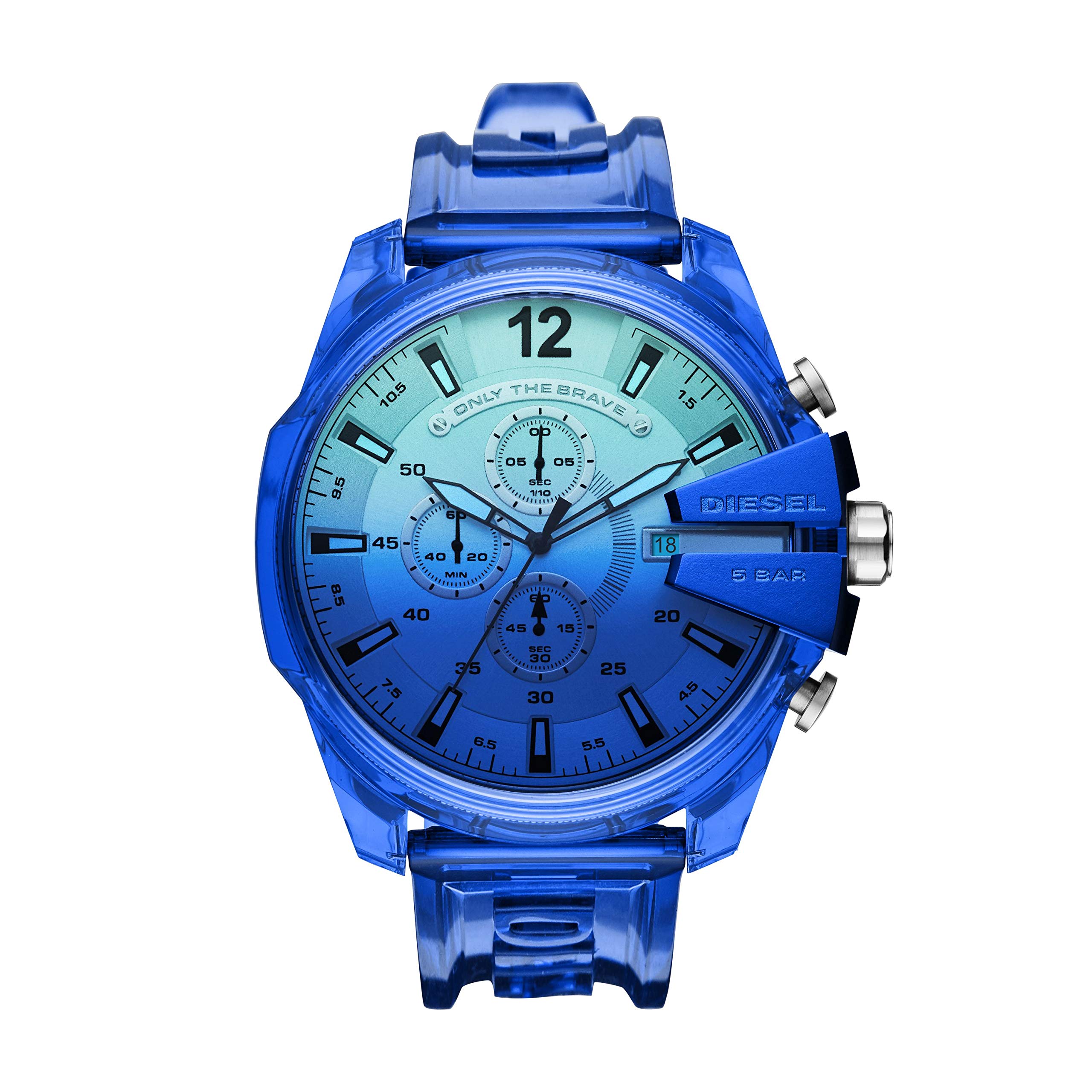 Diesel Mega Chief Chronograph Blue Polyurethane Men's Watch - Stylish Casual & Dress Timepiece for Everyday Wear & Special Occasions