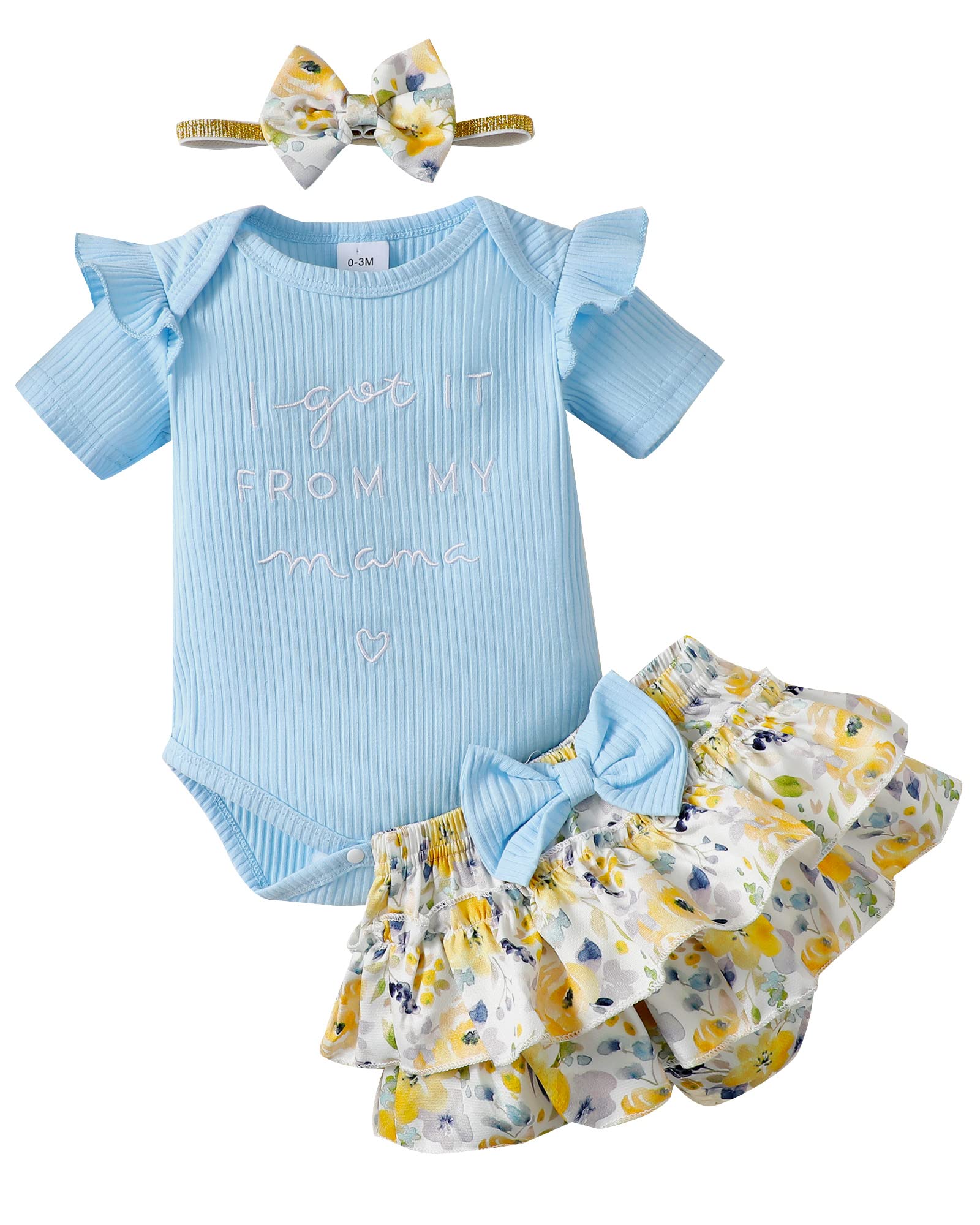 Mioglrie Baby Girl Summer Outfit - Cute Shorts Set for Newborns & Toddlers | Perfect for Playtime, Beach & Family Photos