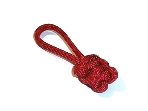 RedVex Paracord Zipper Pulls - Cobra Style Lanyards for Knives & Gear (Red, 2.5
