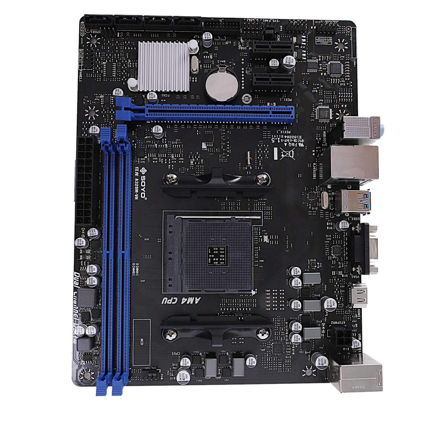 ShiSyan A320M-VH AM4 Desktop Motherboard - High Speed DDR4 Dual Channel, Stable Performance for Gaming & Workstation PCs | Compatible with Ryzen Processors | Ideal for Home Office & Professional Builds