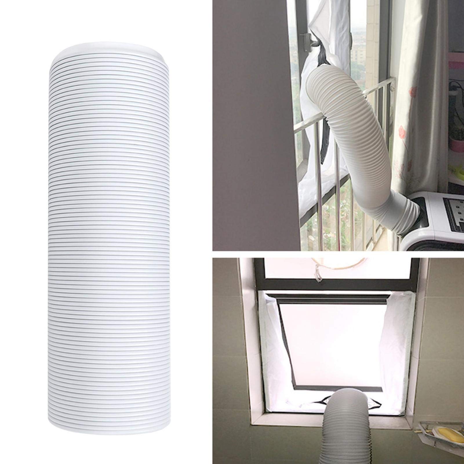 Okuyonic 15cm x 1.5M Easy to Install Air Conditioner Exhaust Hose - Durable AC Ventilation Duct for Portable AC Units, Perfect for Home, Office, and RV Cooling Systems