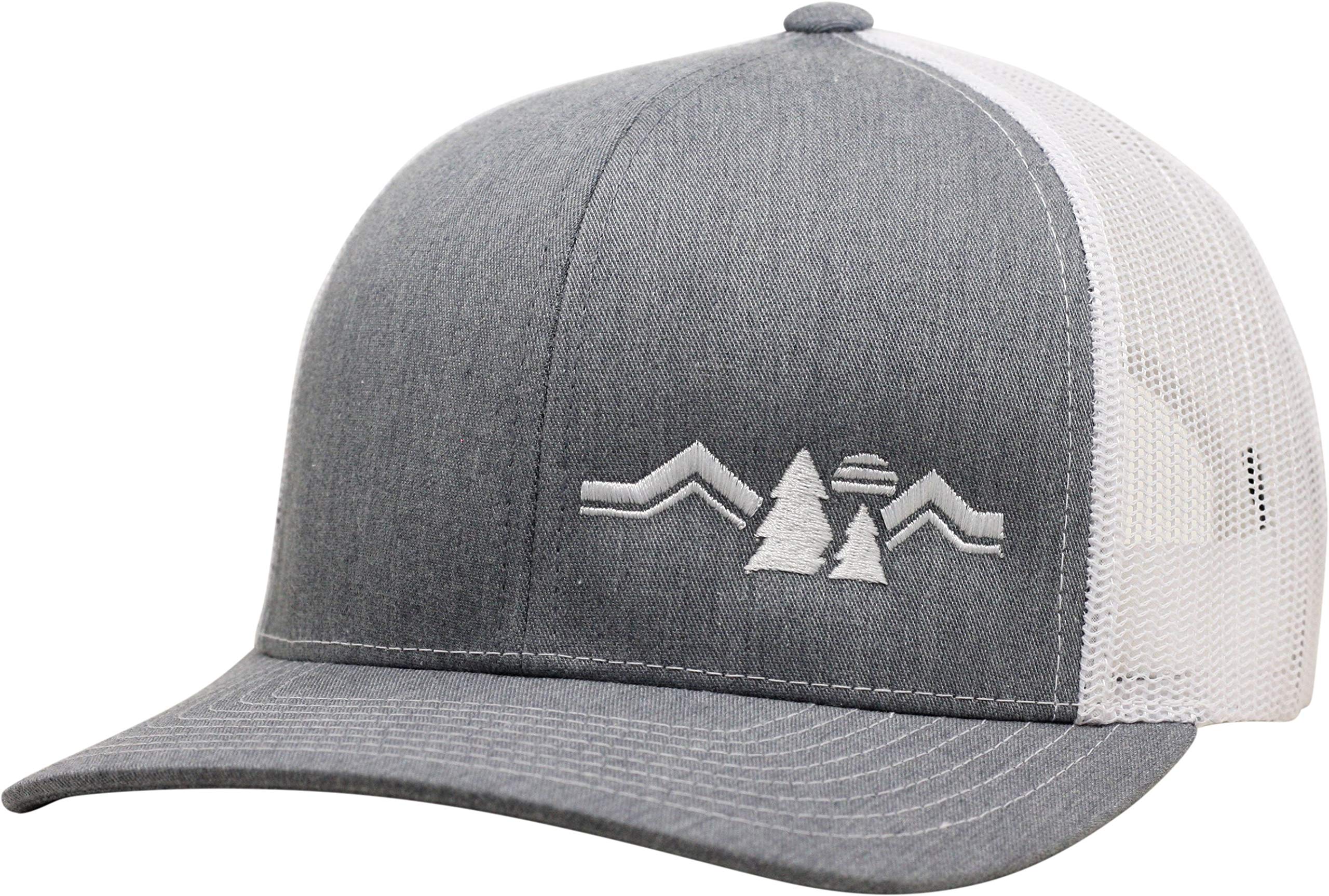 LINDO Trucker Hat with Mountains Design - Stylish Adjustable Baseball Cap for Men & Women - Perfect for Hiking, Camping, and Outdoor Adventures