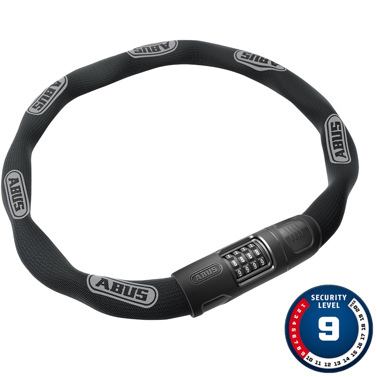 Abus 8808C Combo Chain Lock 110cm - Heavy Duty Bicycle & Motorcycle Security Lock for Outdoor Use