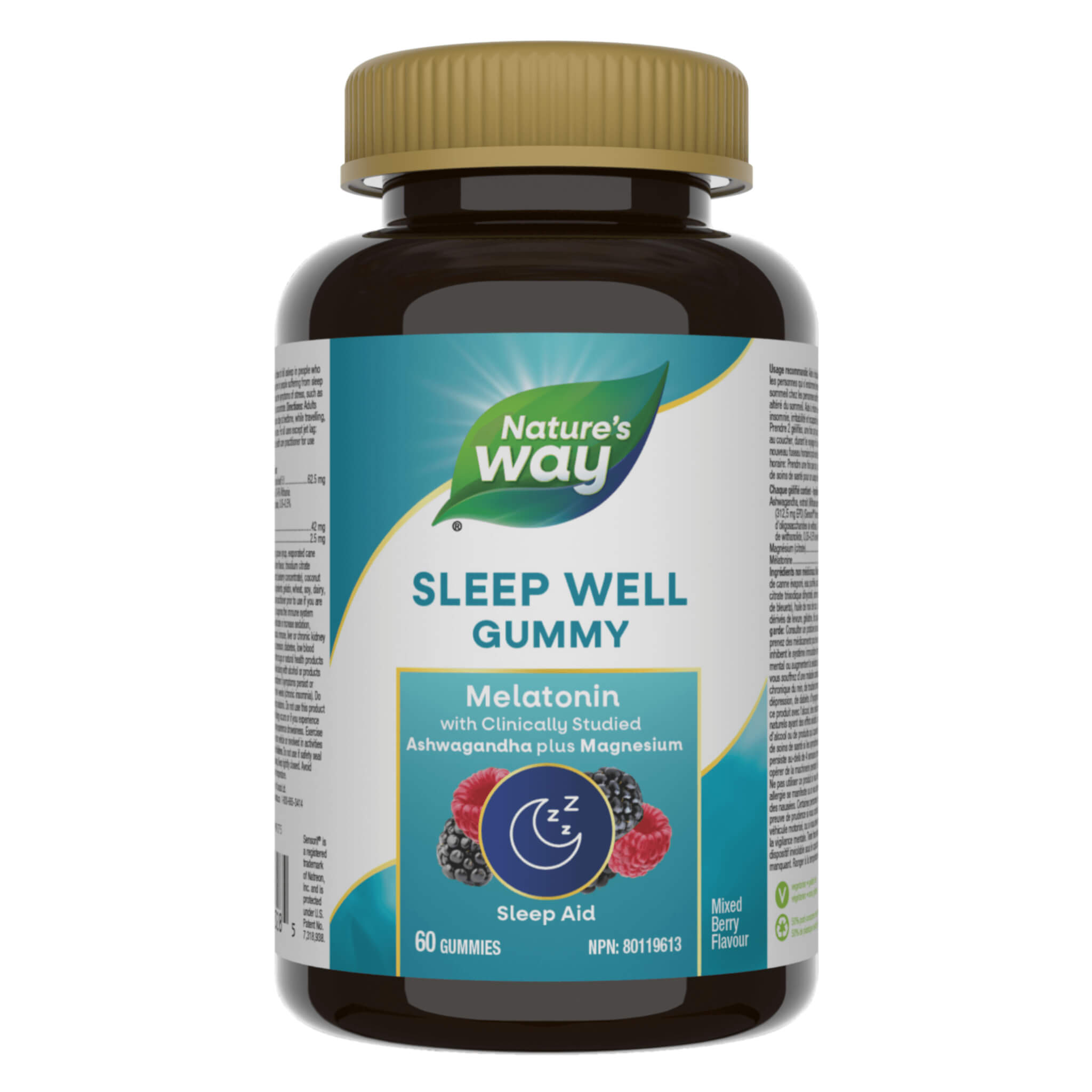 Sleep Well Gummies - Natural Melatonin Sleep Aid for Adults, Vegan & Non-GMO - Promotes Relaxation & Better Sleep - Perfect for Nighttime, Travel & Stress Relief