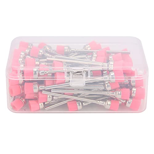Professional 100pcs Nail Drill Bit Cleaning Brush Set with Transparent Storage Box - Salon & Home Manicure Accessories (Pink) - Perfect for Nail Art, Acrylics & Gel Polish Removal