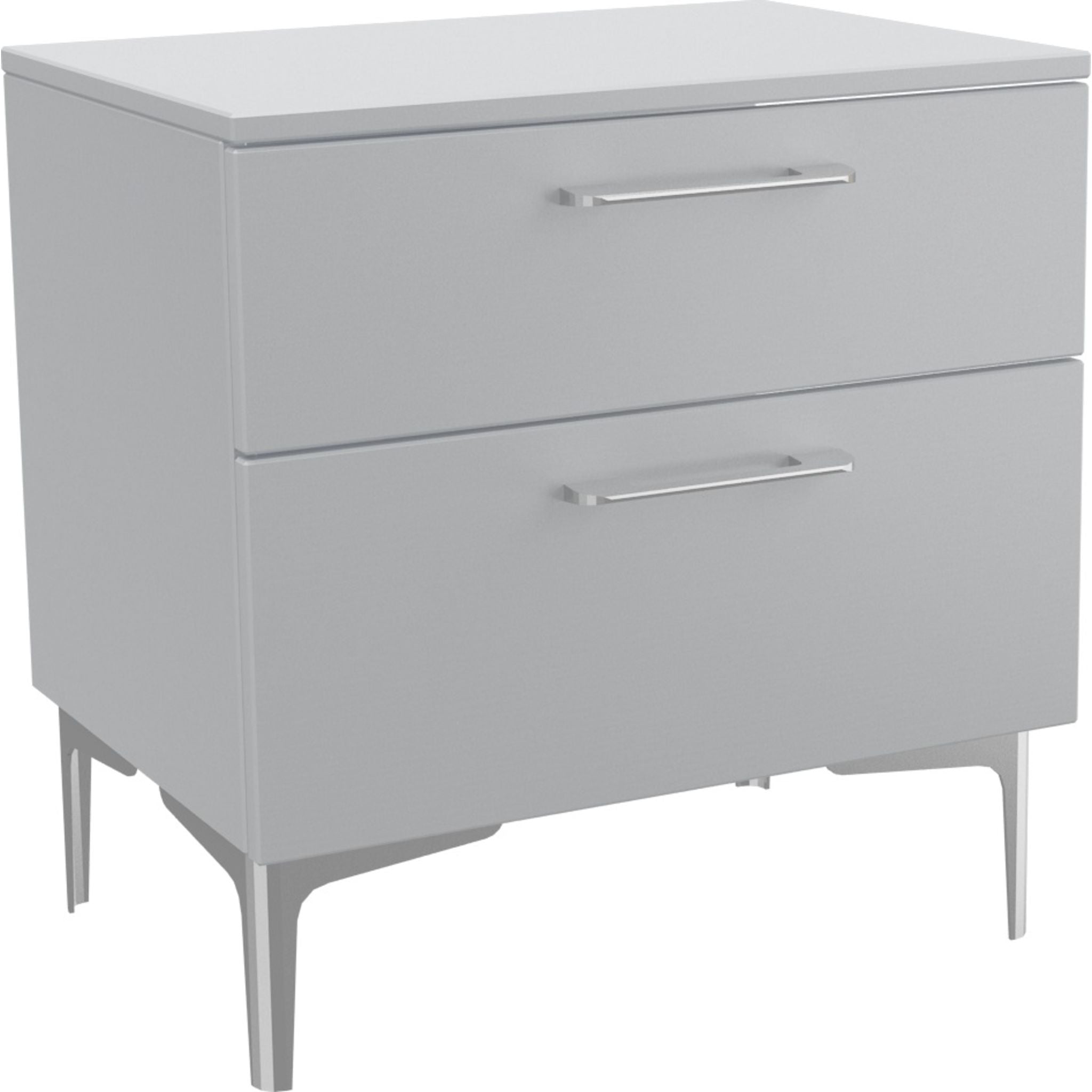 Modern White Apollo Nightstand with USB Ports - Stylish Bedside Table for Bedroom, Living Room & Guest Room