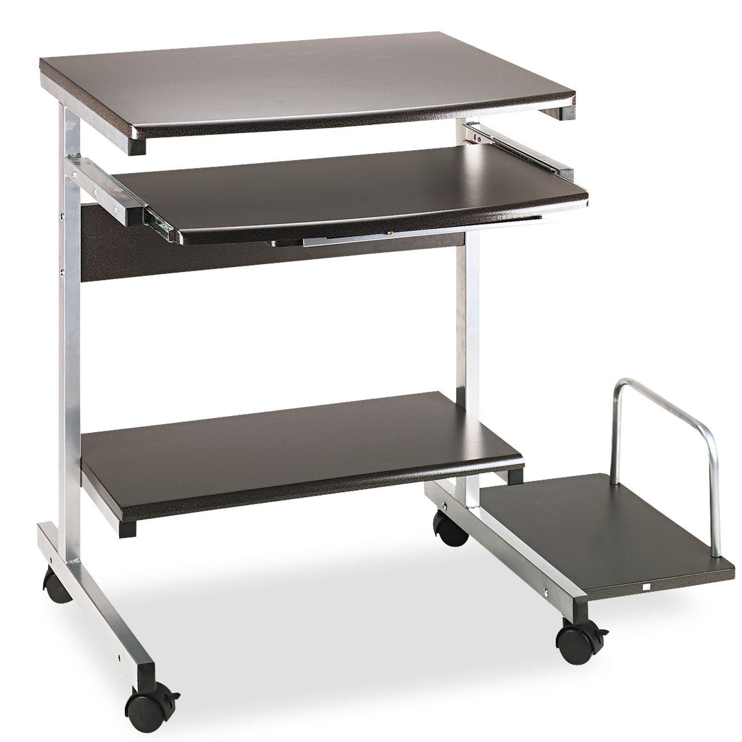 Mayline Small Home Office Portrait PC Desk Cart - Compact Rolling Computer Workstation for Small Spaces | Perfect for Home Office, Dorm Room, or Studio Use