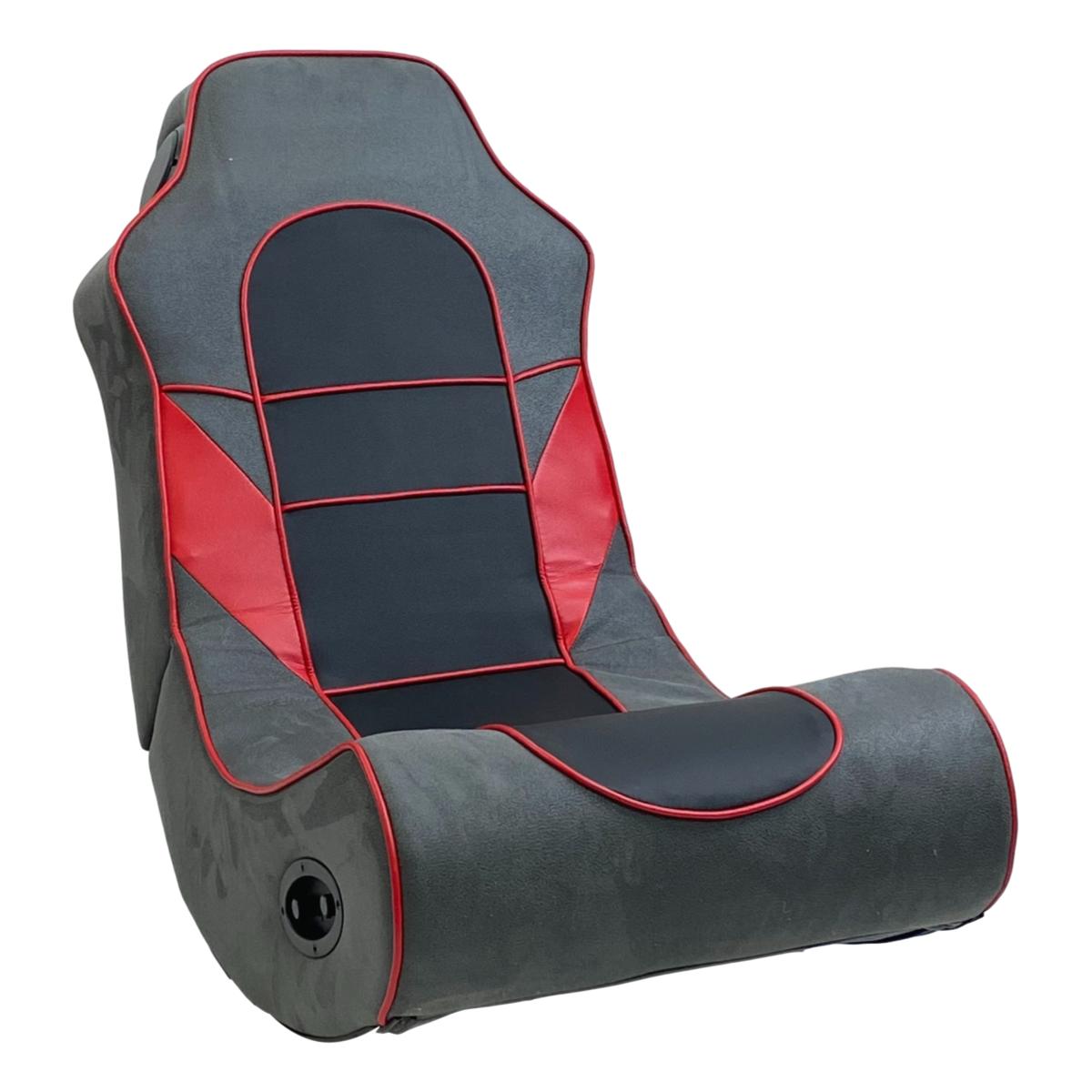 Rocker Series A133 Ergonomic Gaming Chair - Grey Black Red - High Back Racing Style for PC & Console Gamers - Perfect for Esports, Streaming & Office Work