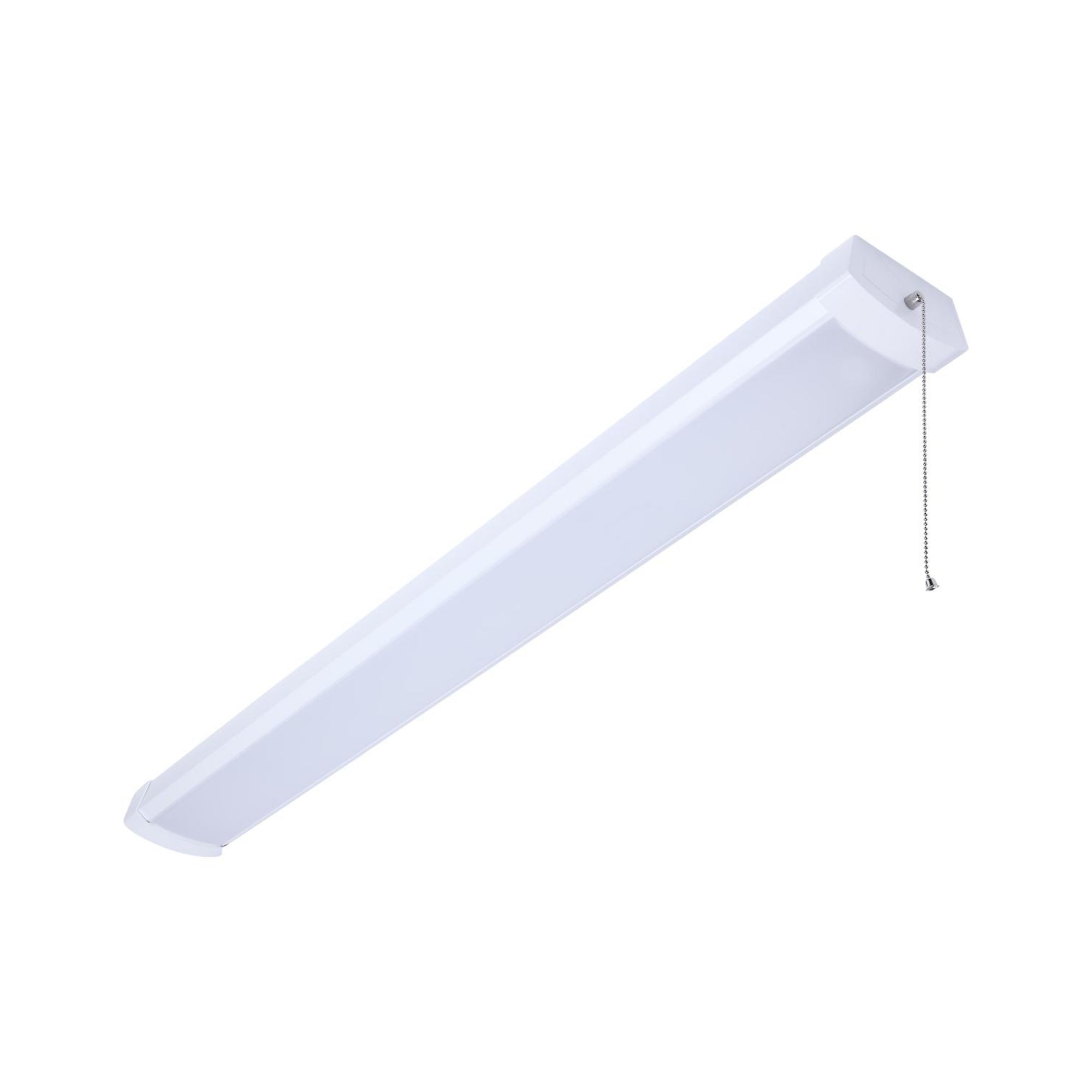 4ft LED Ceiling Wrap Light Fixture - 39W 3400 Lumens, Selectable CCT (3000K/4000K/5000K), On/Off Pull Chain, 120V - Perfect for Garage, Basement, Workshop & Utility Room Lighting