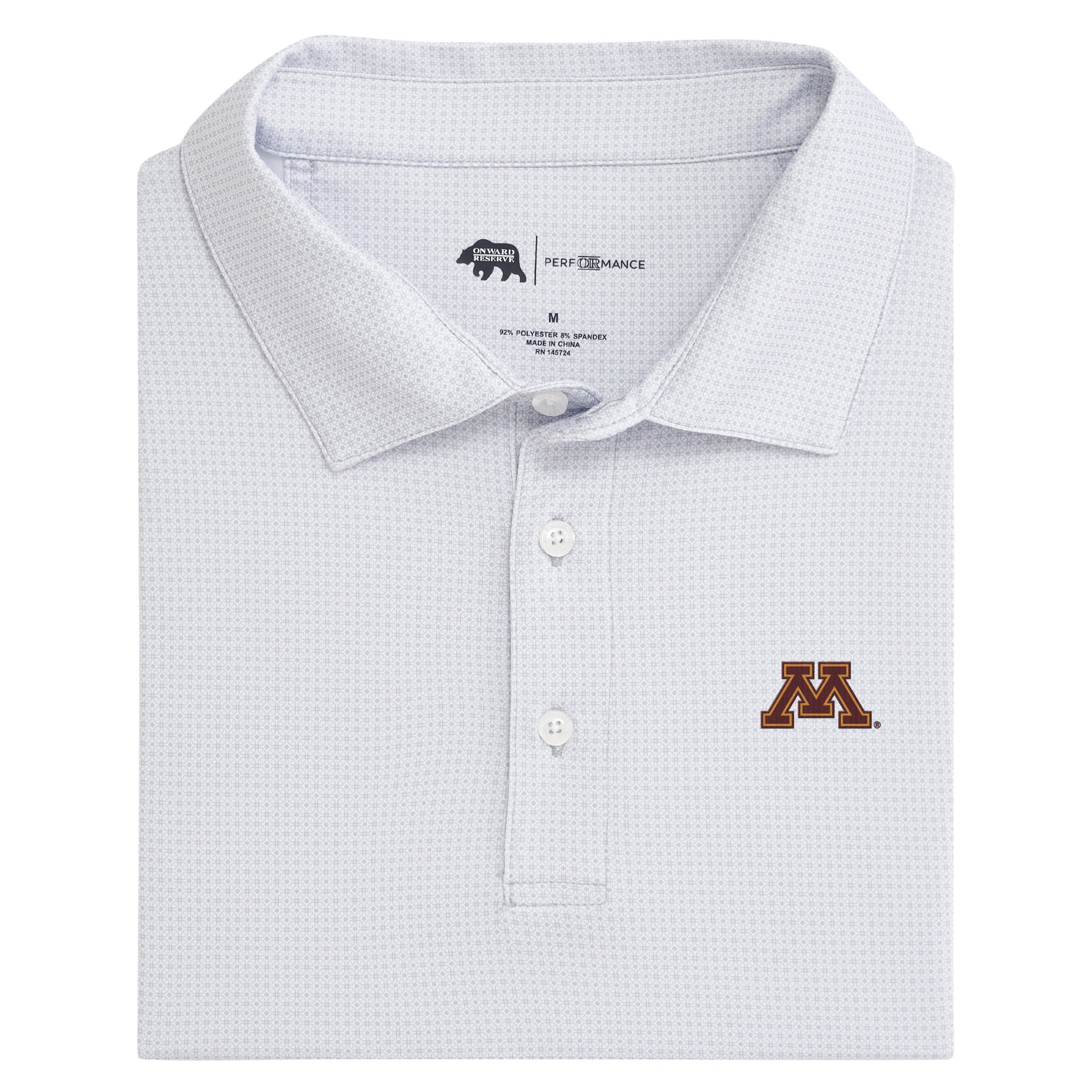 Minnesota Range Printed Performance Polo Shirt for Men - Breathable Moisture-Wicking Golf & Casual Wear - Perfect for Outdoor Activities, Work & Sports