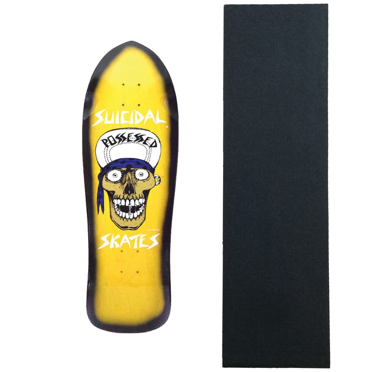 Dogtown Skateboard Deck - Suicidal Punk Skull Re-Issue Yellow 10.125