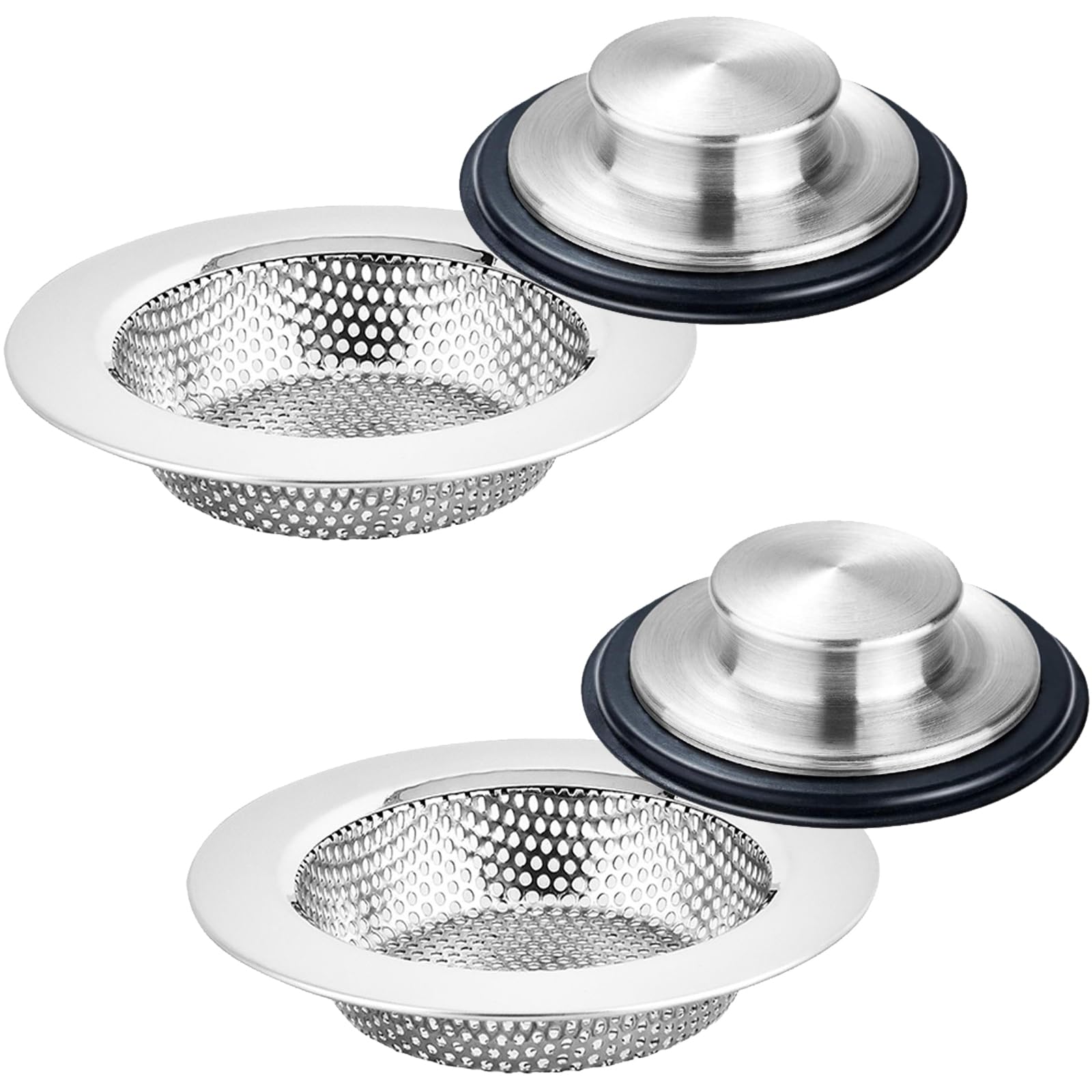 4-Pack Kitchen Sink Drain Strainer Set - 3.37