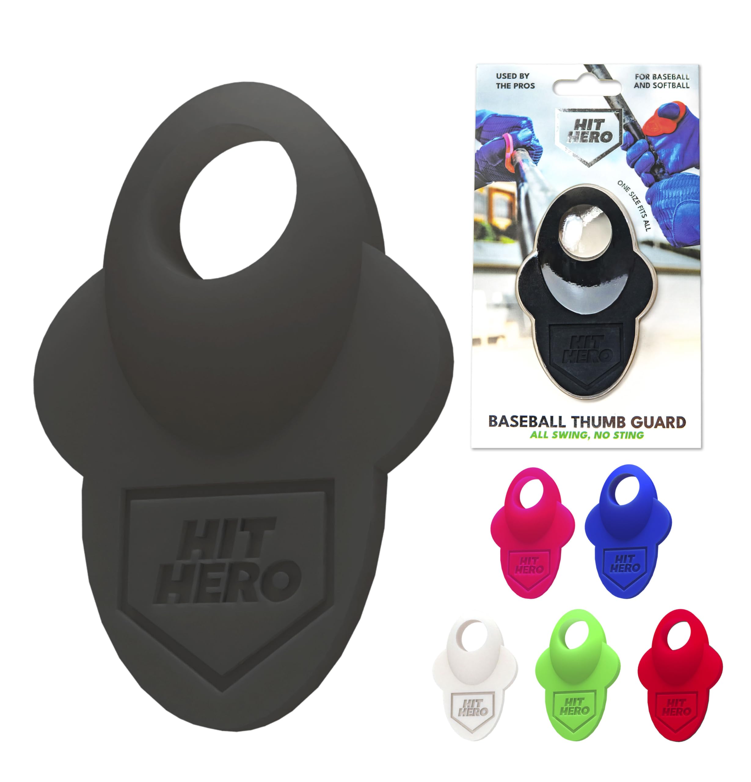 Baseball Thumb Guard - Protective Batting Grip for Hitters | Finger Guard Accessory to Reduce Bat Sting & Improve Swing | Perfect for Training, Games & Youth Baseball Practice