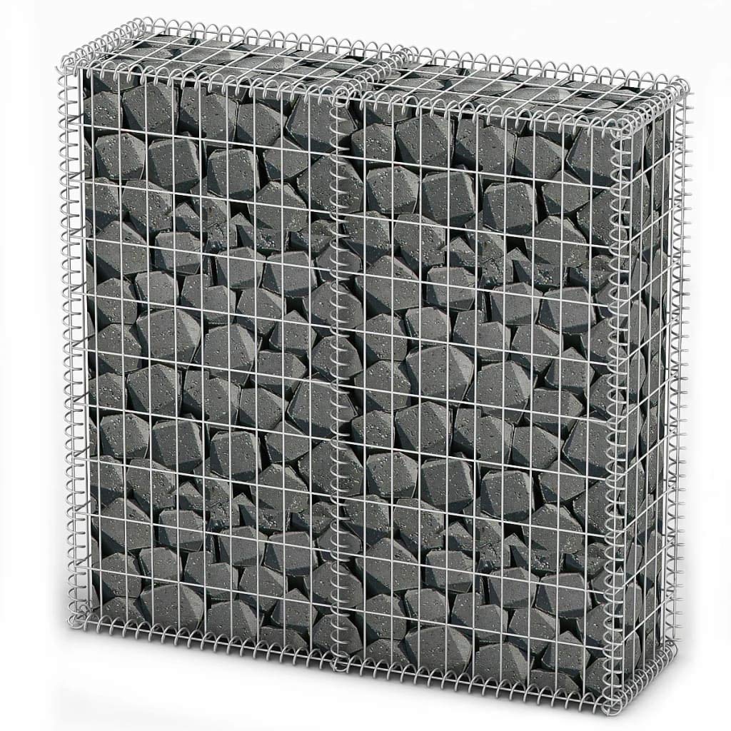 Galvanized Steel Gabion Basket with Lids - 39.4