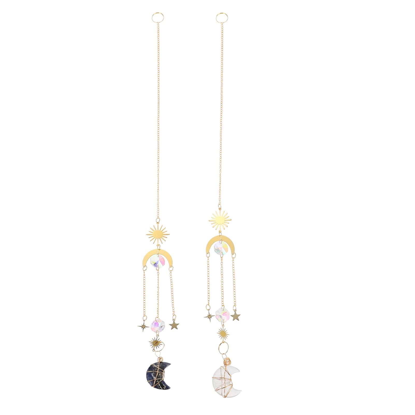 2Pcs Diamond Ceiling Fan Chain Extender - Crystal Prism Extension for Light Fan & Desk Lamp - Elegant Home & Car Decor - Perfect for Living Room, Bedroom, Office & Vehicle Interior Decoration