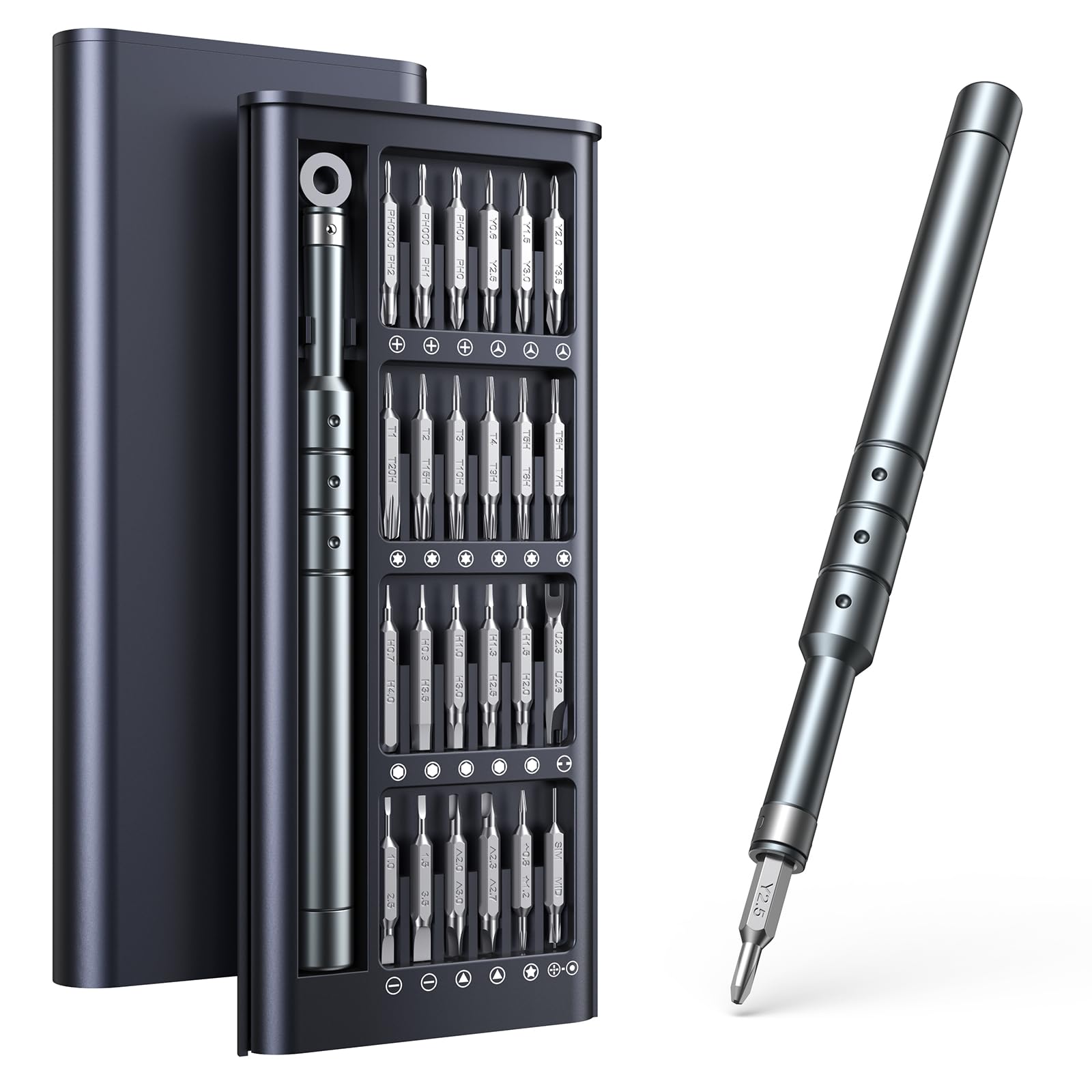JOREST 52-in-1 Precision Screwdriver Set with Torx Bits - Magnetic Repair Tool Kit for Electronics, Eyeglasses, Watches, Laptops, PS5/4 - Perfect Valentine's Day Gift for Men & DIY Enthusiasts - Ideal for Home Repairs, Phone Fixing, and Small Device Maintenance