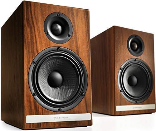 Audioengine HDP6 高保真无源书架音箱 | 2分频立体声家庭音乐监听音箱 | 实木胡桃木贴面 | 适用于客厅、书房、家庭影院