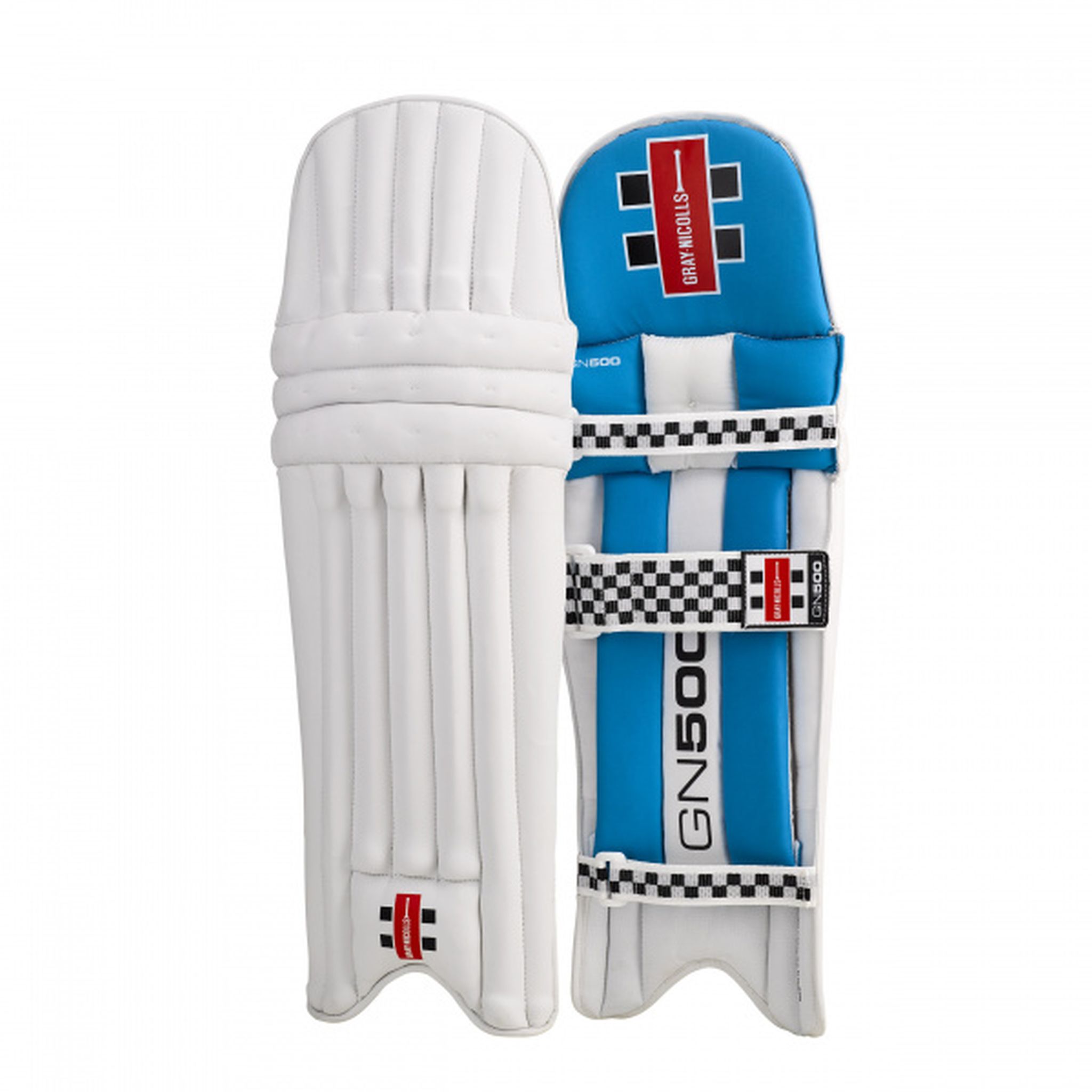 Gray Nicolls GN 500 Blue Junior Cricket Batting Pads - Lightweight Protective Gear for Youth Cricket Practice & Matches