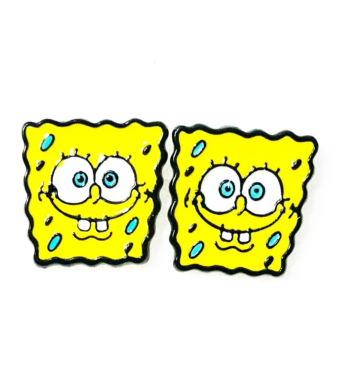 SpongeBob SquarePants Nickelodeon Cartoon Stud Earrings - Metal Enamel Earrings with Gift Box - Perfect for Cosplay, Gifts & Everyday Wear