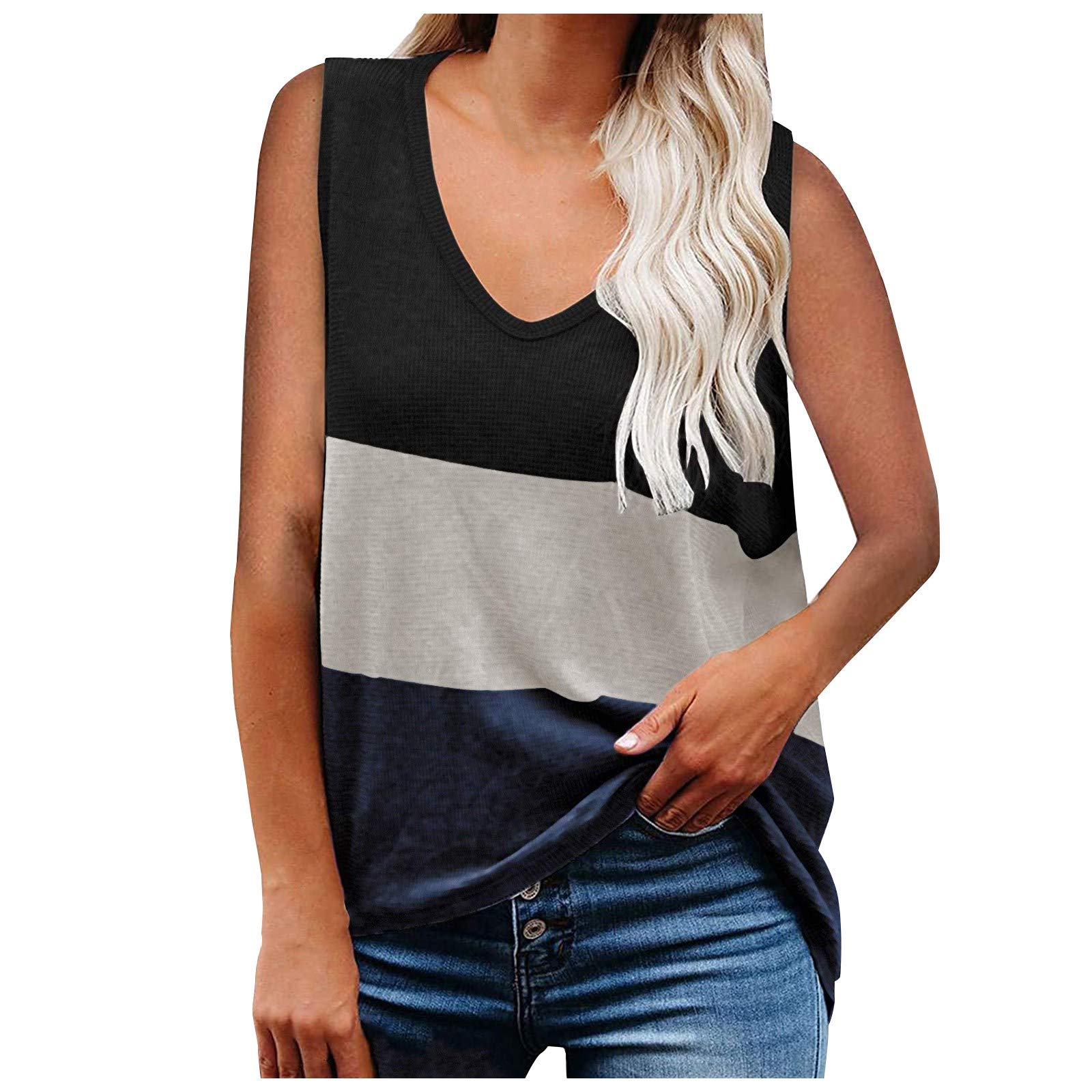 Women's Sleeveless Bustier T-Shirt & Crewneck Sweatshirt - Funny Graphic Tees for Men & Women - Blue Size 5 Medium - Perfect for Gym, Casual Wear & Summer Outfits