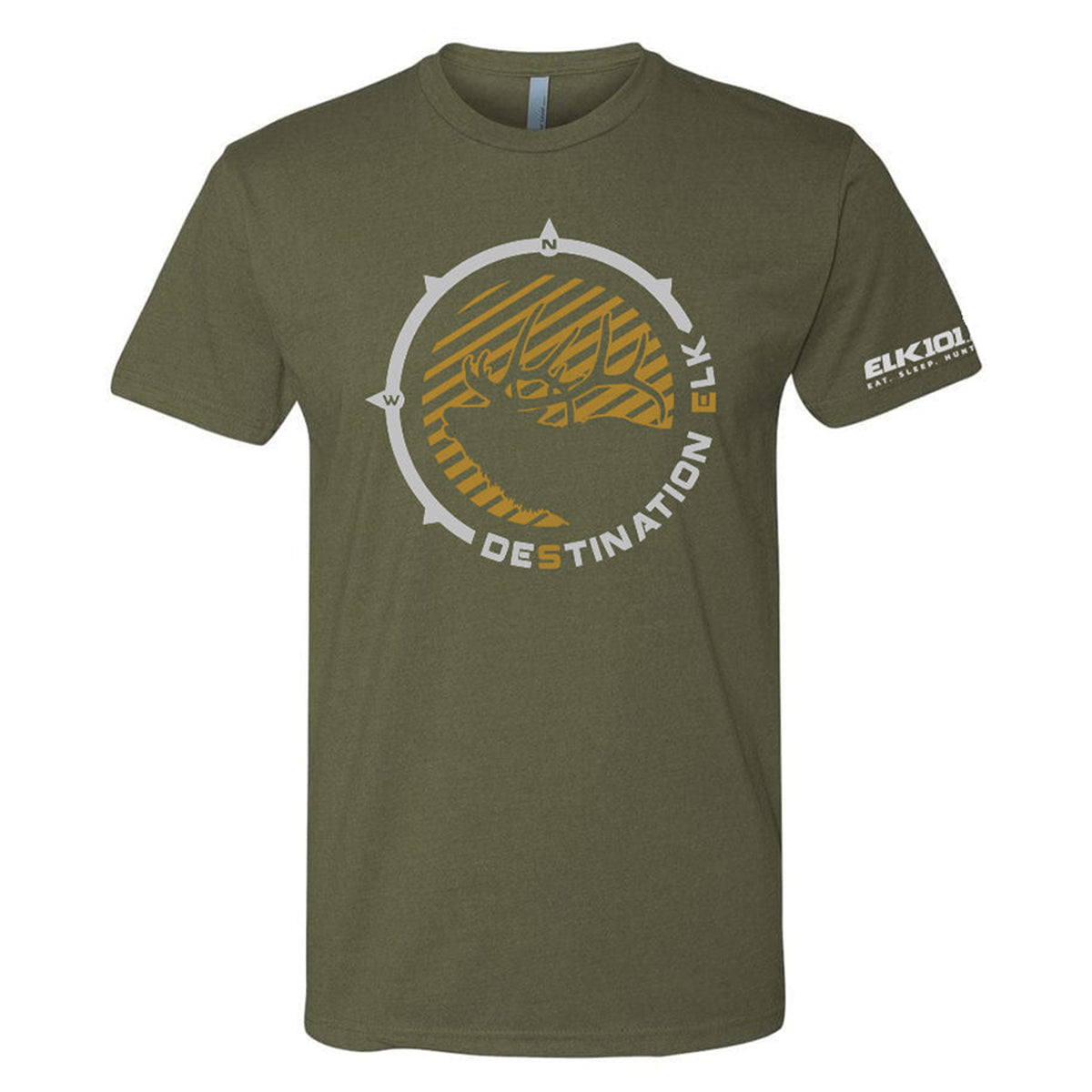Elk101 Destination Elk T-Shirt for Men & Women - Comfortable Cotton Hunting & Outdoor Adventure Tee - Perfect for Camping, Hiking, and Wildlife Enthusiasts
