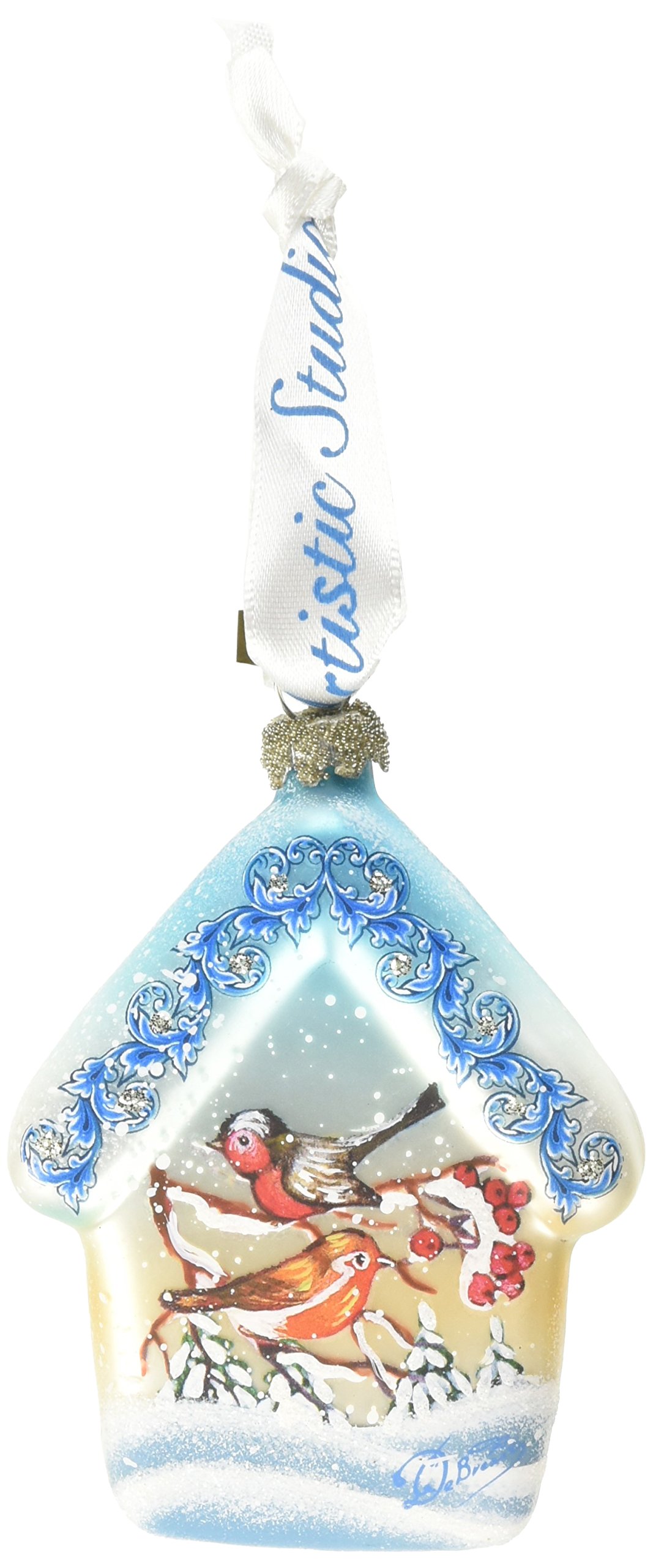Red Robin House Ornament - Handcrafted Home Decor for Christmas Tree, Gift & Holiday Decoration | Perfect for Indoor & Outdoor Seasonal Display