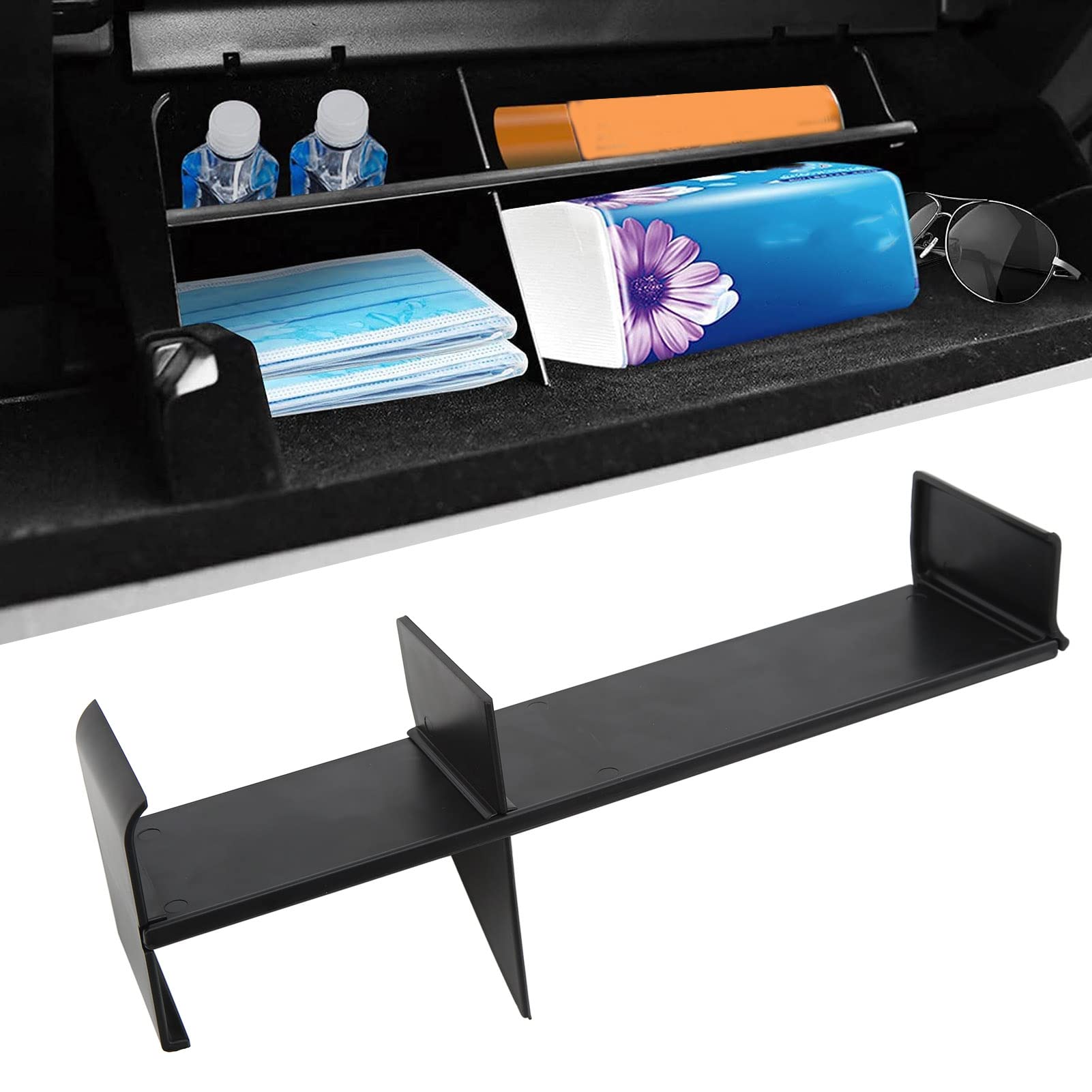 Tesla Model 3 & Y Glove Box Organizer Dividers - Premium Interior Accessories for 2021+ Models | Perfect for Car Storage & Organization