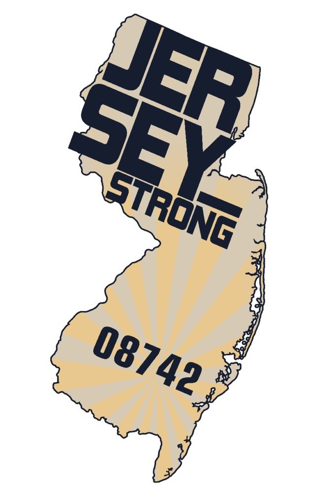 Jersey Strong Zip Code Wall Art Poster - 12x18 Inches, New Jersey Home Decor, Gift for NJ Lovers - Perfect for Living Room, Bedroom & Office Decor