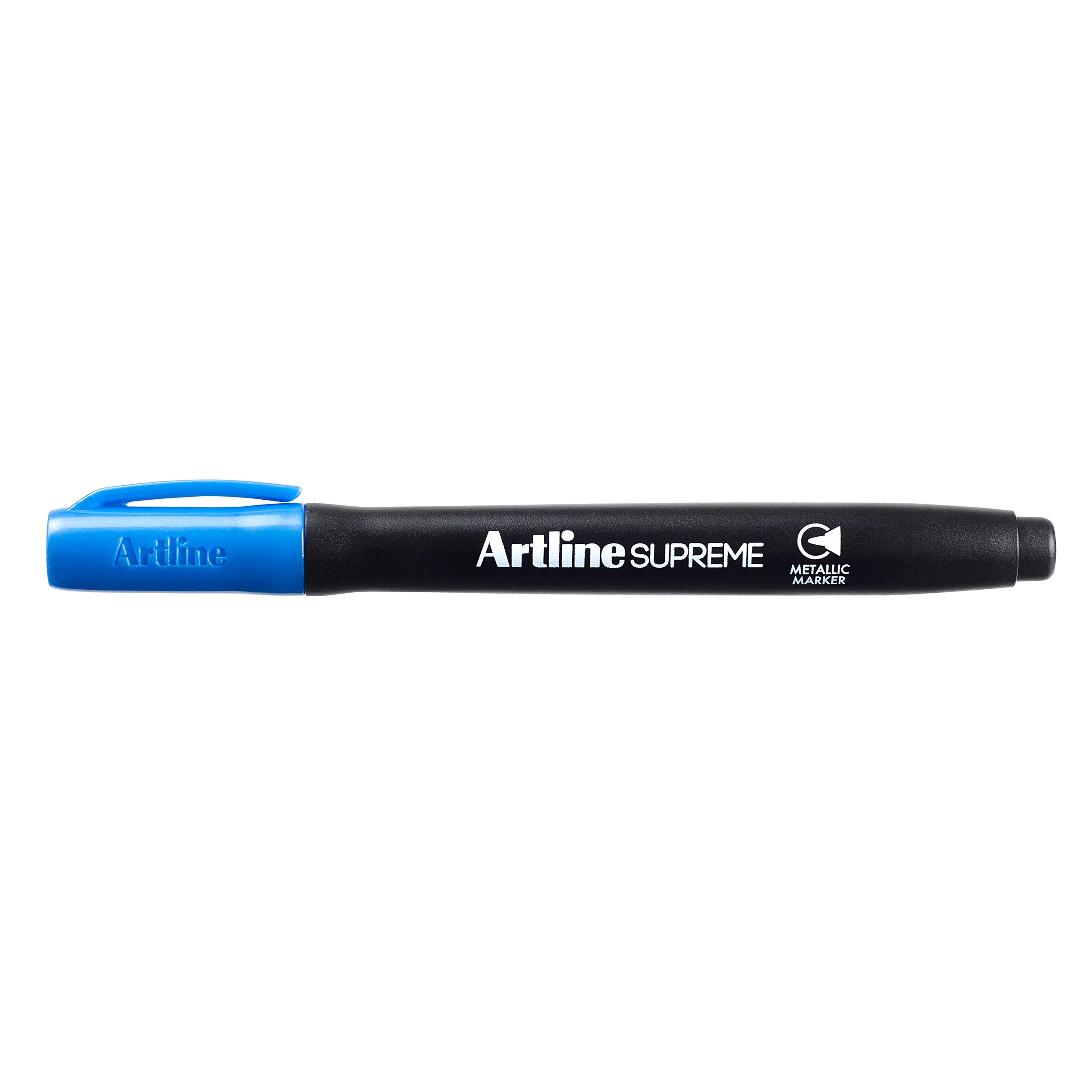 Artline Supreme Metallic Marker Pens - Set of 12 Vibrant Blue Markers for Scrapbooking, Card Making & DIY Crafts | Premium Quality Metallic Ink for Professional Art Projects
