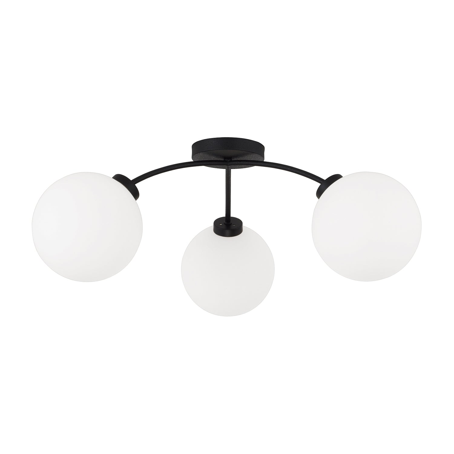 Amos Semi-Flush Mount Ceiling Light - Modern LED Fixture for Bedroom, Kitchen, Living Room & Dining Room Lighting