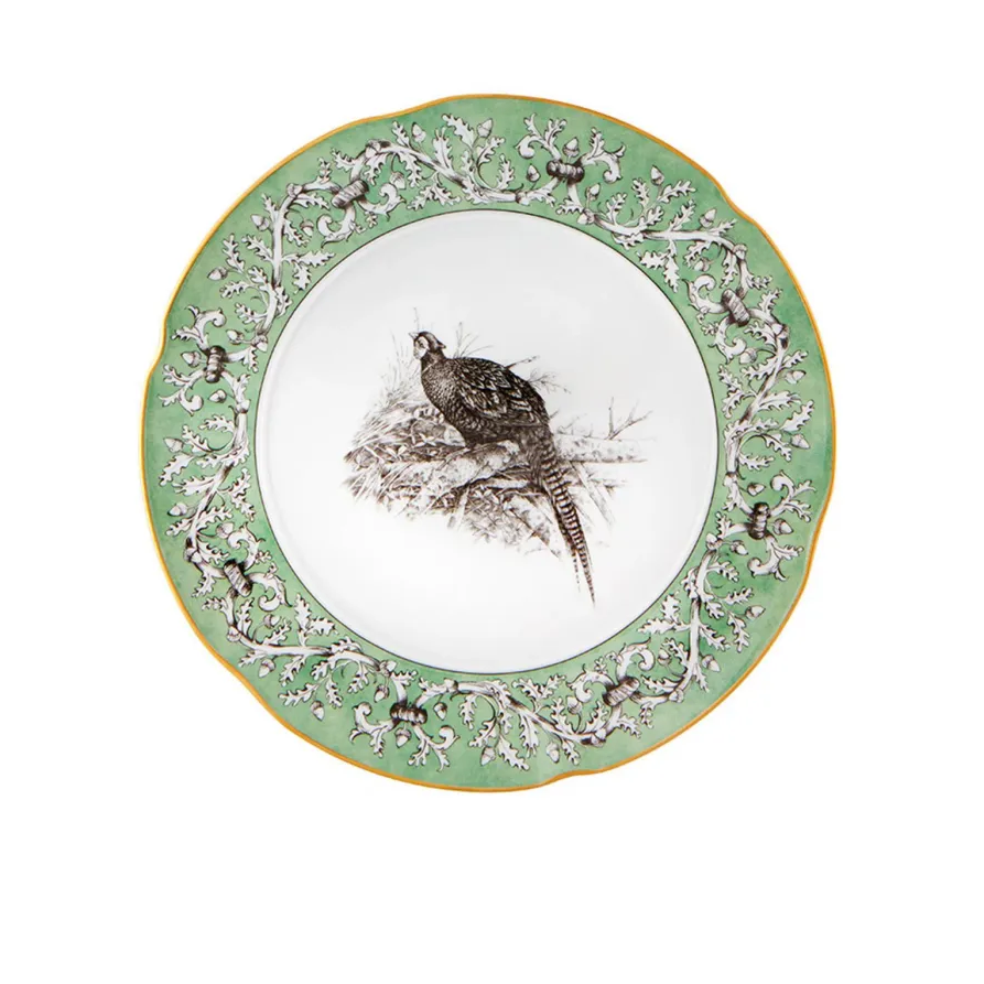 Casa De Alba Elegant Porcelain Dinner Plates - Set of 4 Fine China Plates for Formal Dining, Wedding, and Holiday Entertaining - Dishwasher & Microwave Safe