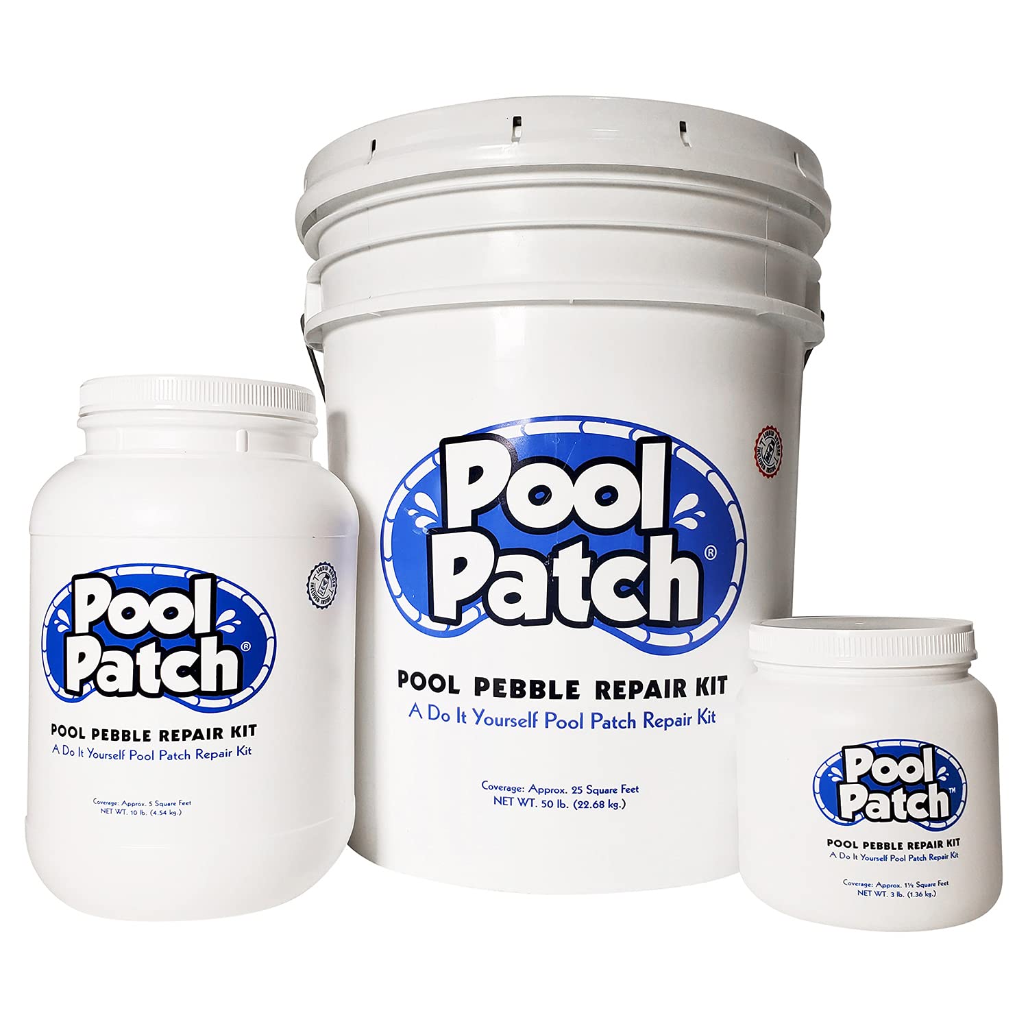 Pool Patch Pool Pebble Repair Kit - 50 lb Sand Color for Concrete Pool Resurfacing | Fix Cracks & Damage in Swimming Pools, Spas & Water Features