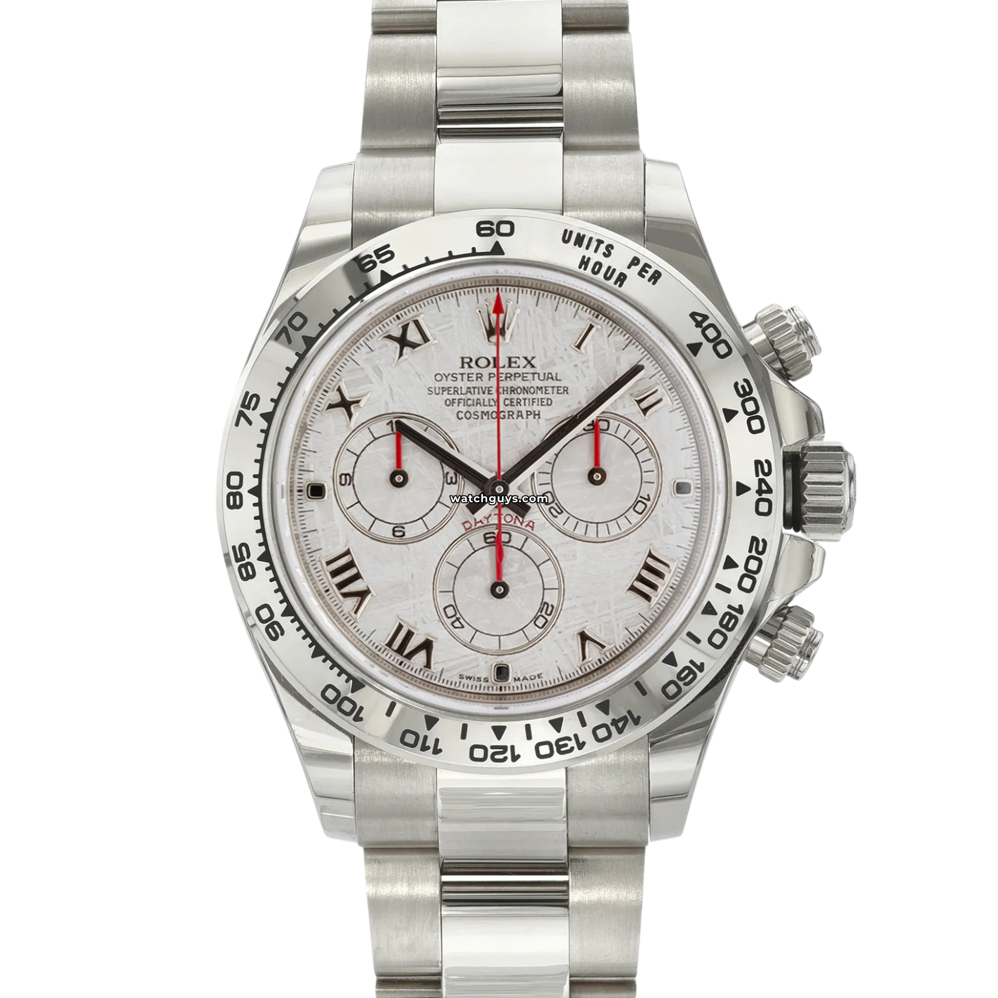 Rolex Daytona 116509 Men's Watch with Meteorite Dial & Roman Numerals - Luxury Chronograph for Business, Gifting & Special Occasions