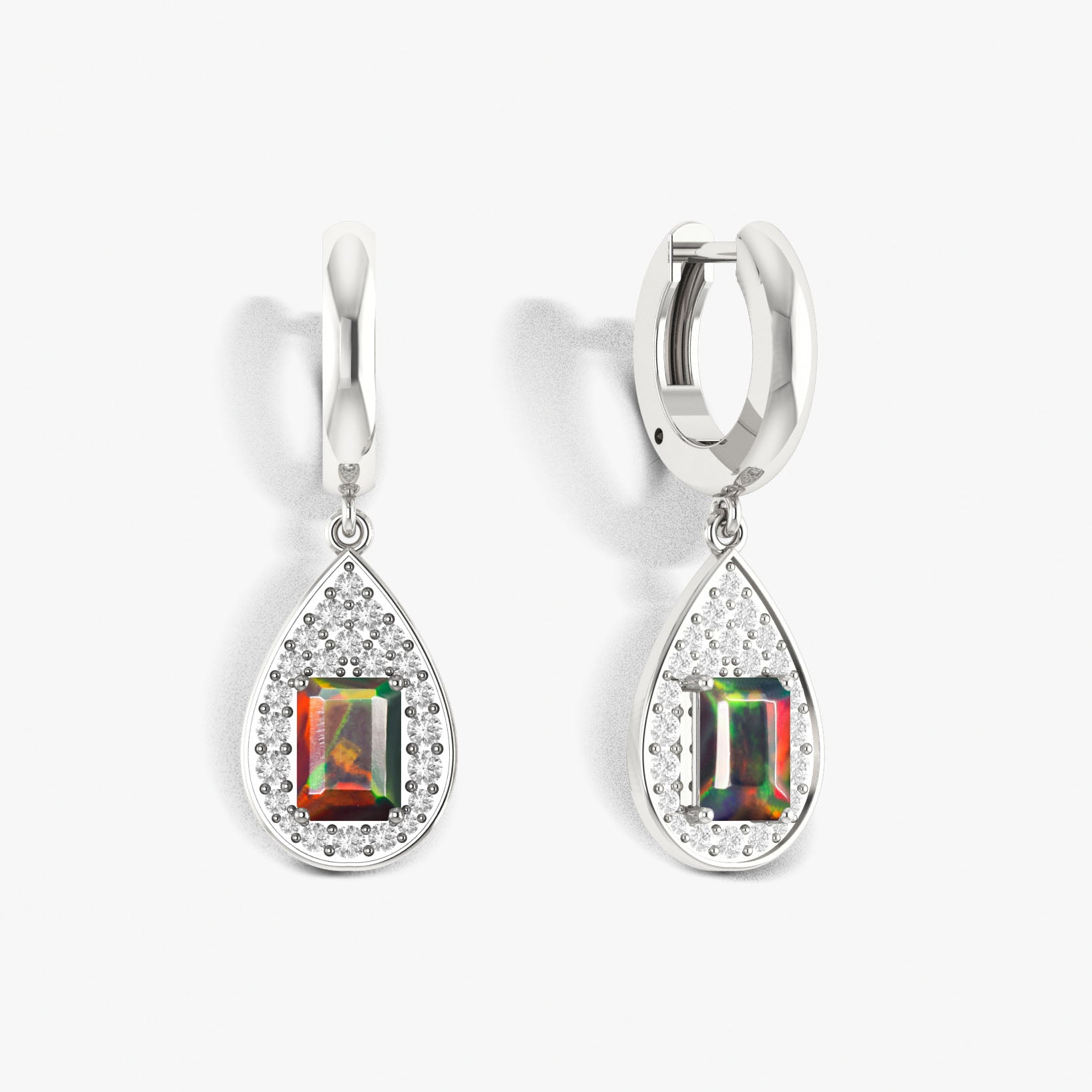 Black Opal Stud and Drop Earrings for Women - Elegant Fashion Jewelry for Parties, Weddings & Everyday Wear